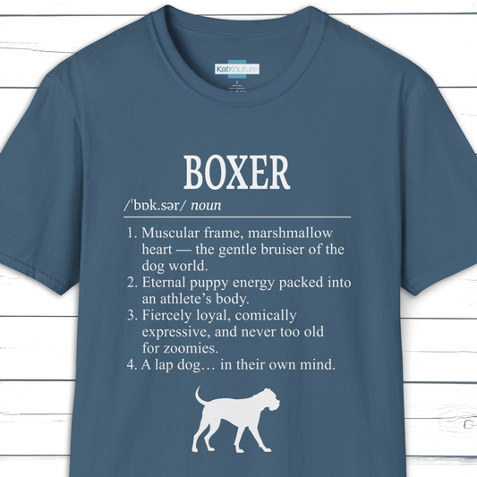 Boxer Definition T-Shirt Dictionary Dogs Collection