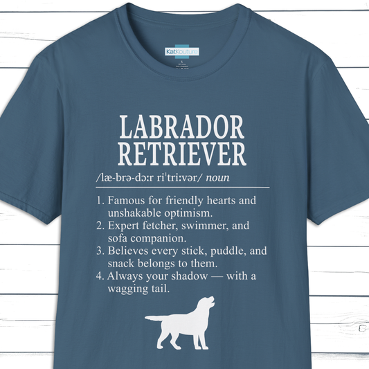 Labrador Retriever Definition T-Shirt Dictionary Dogs Collection