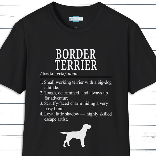 Border Terrier Definition T-Shirt Dictionary Dogs Collection