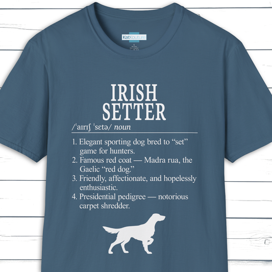 Irish Setter Definition T-Shirt Dictionary Dogs Collection