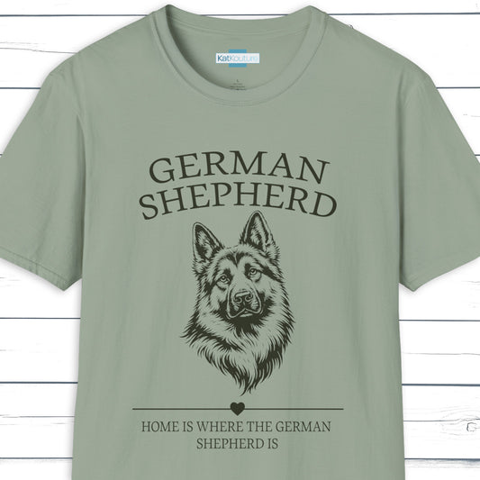 German Shepherd T-Shirt – Home Is Where The German Shepherd Is