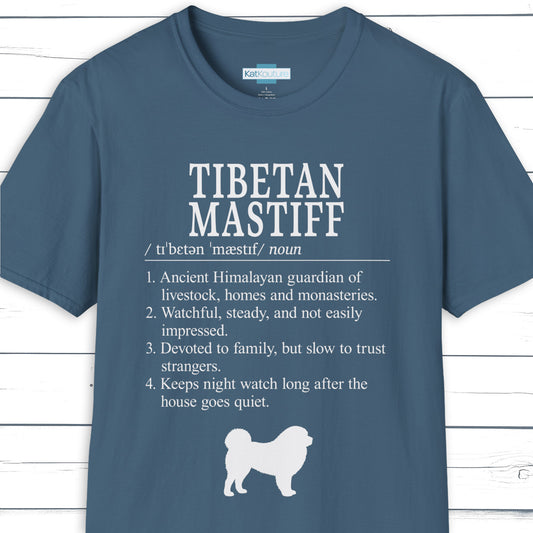Tibetan Mastiff Definition T-Shirt Dictionary Dogs Collection