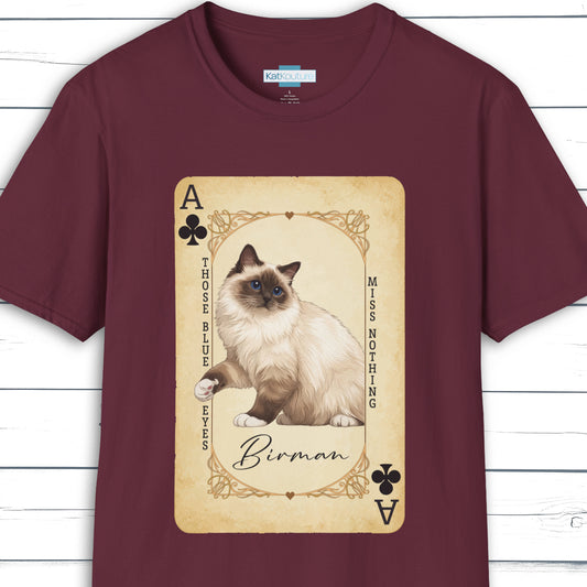 The Birman Ace – House of Cat Cards T-Shirt
