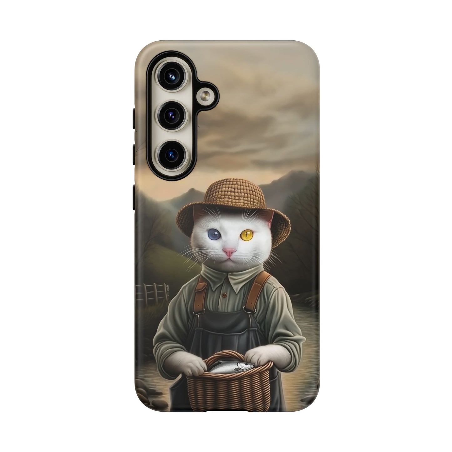 Custom Cat Portraiture Phone Case Vintage Character