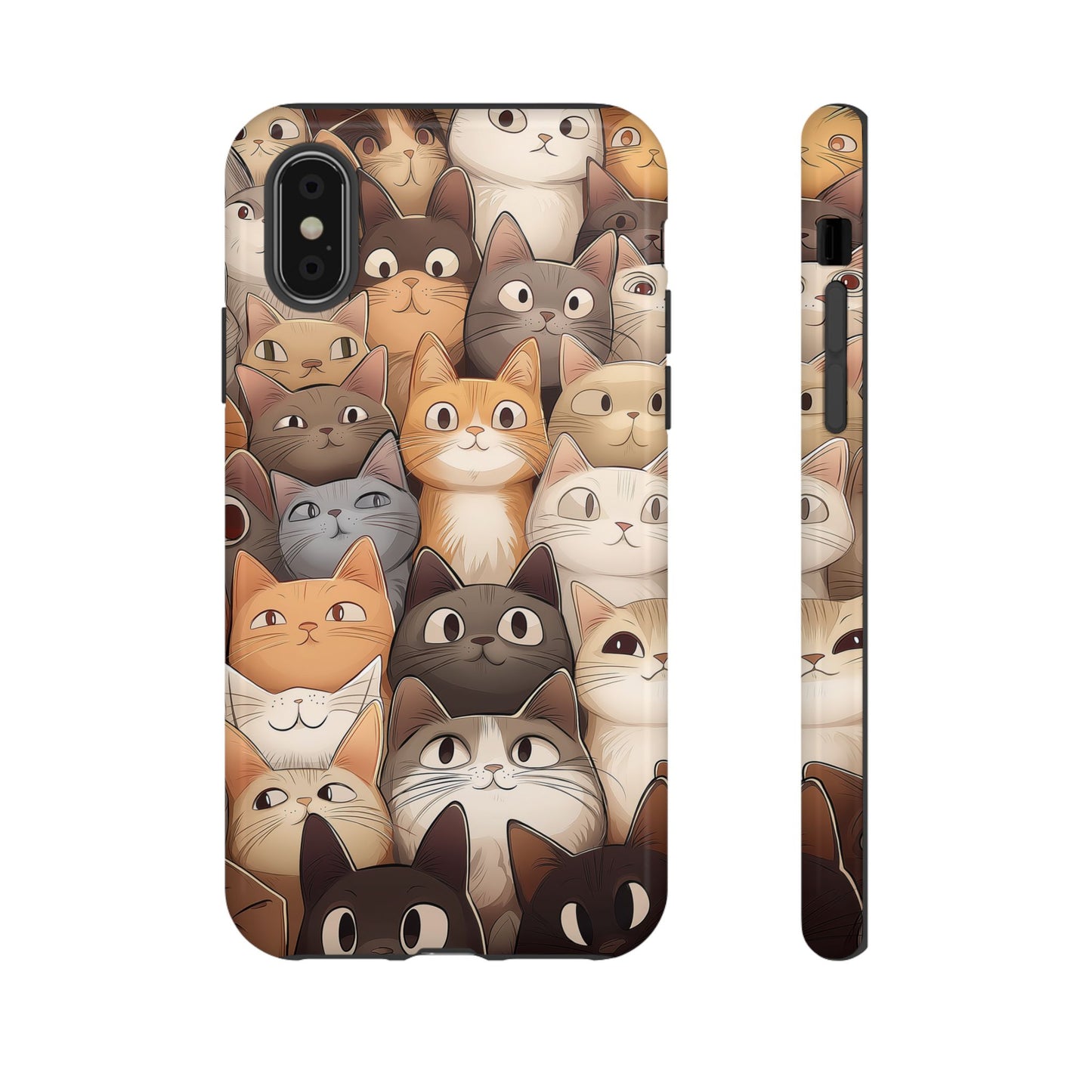 Feline Harmony - A Tapestry of Cats - Phone Case