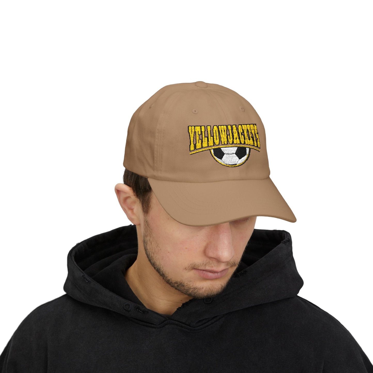 Embroidered Yellowjackets Soccer Hat – Varsity Style Embroidered Cap