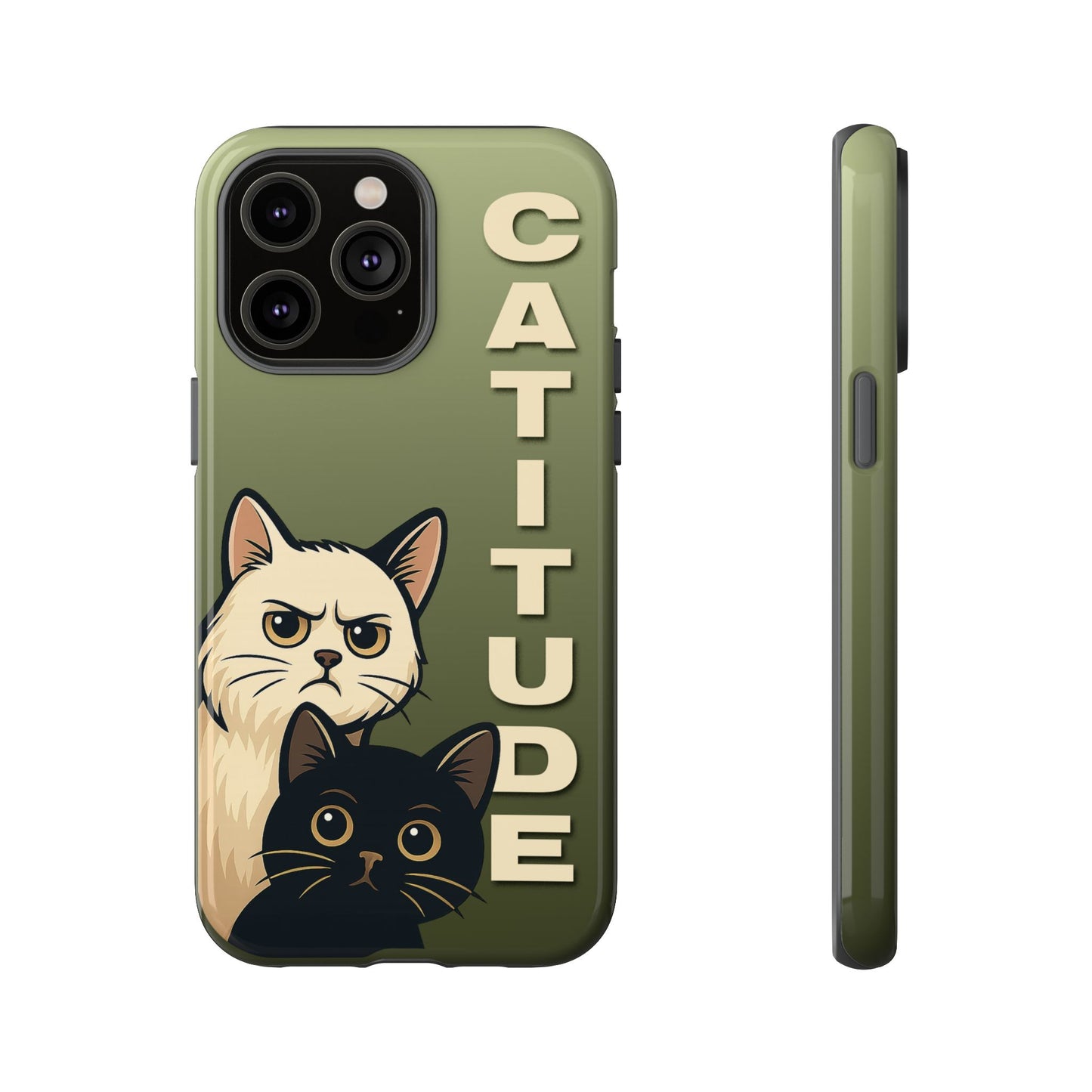 Catitude Angry Cat & Kitten Phone Case
