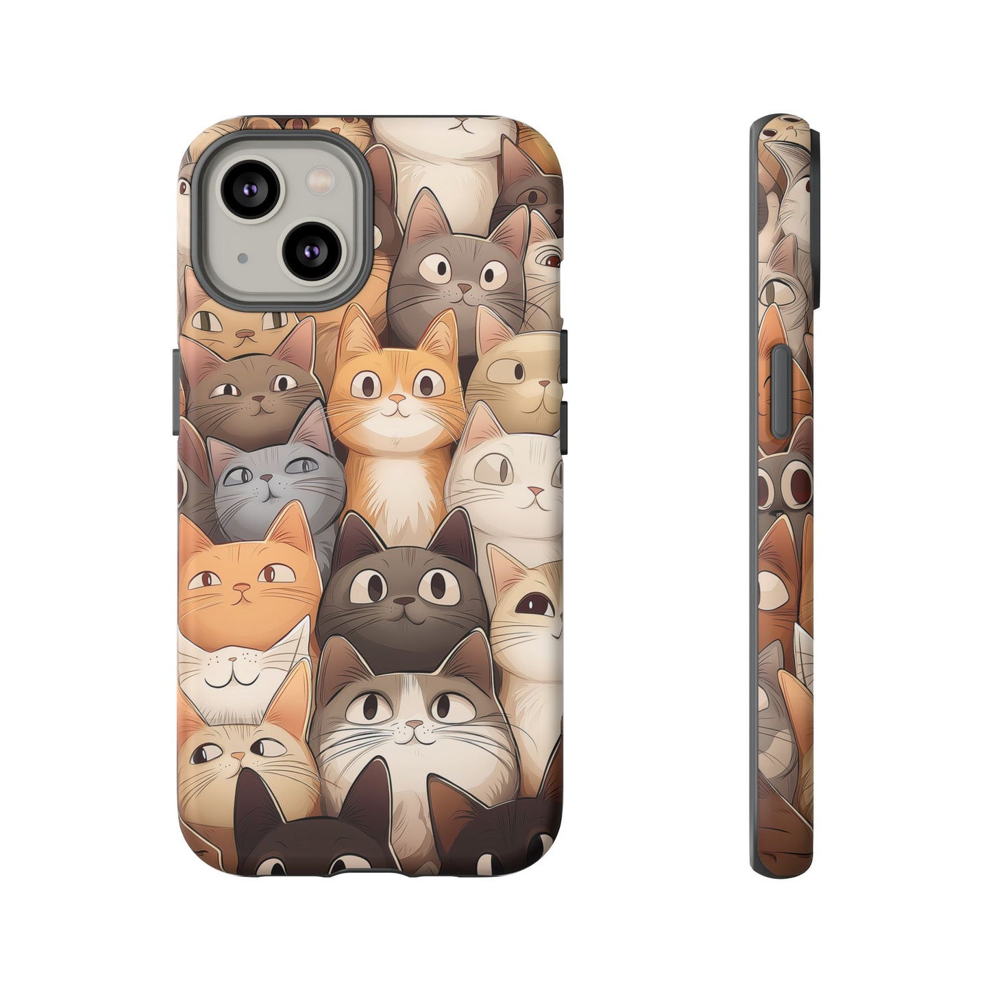 Feline Harmony - A Tapestry of Cats - Phone Case