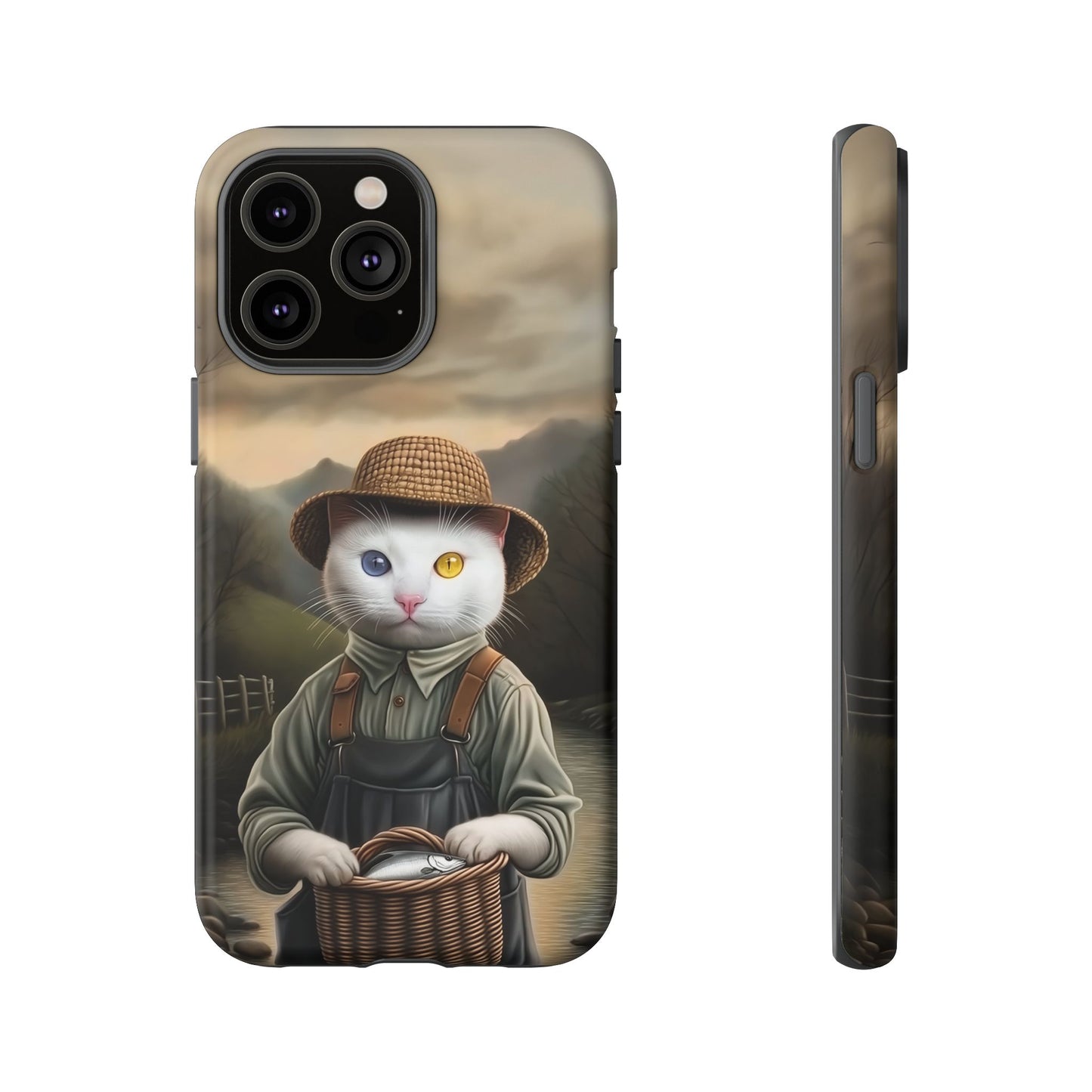 Custom Cat Portraiture Phone Case Vintage Character