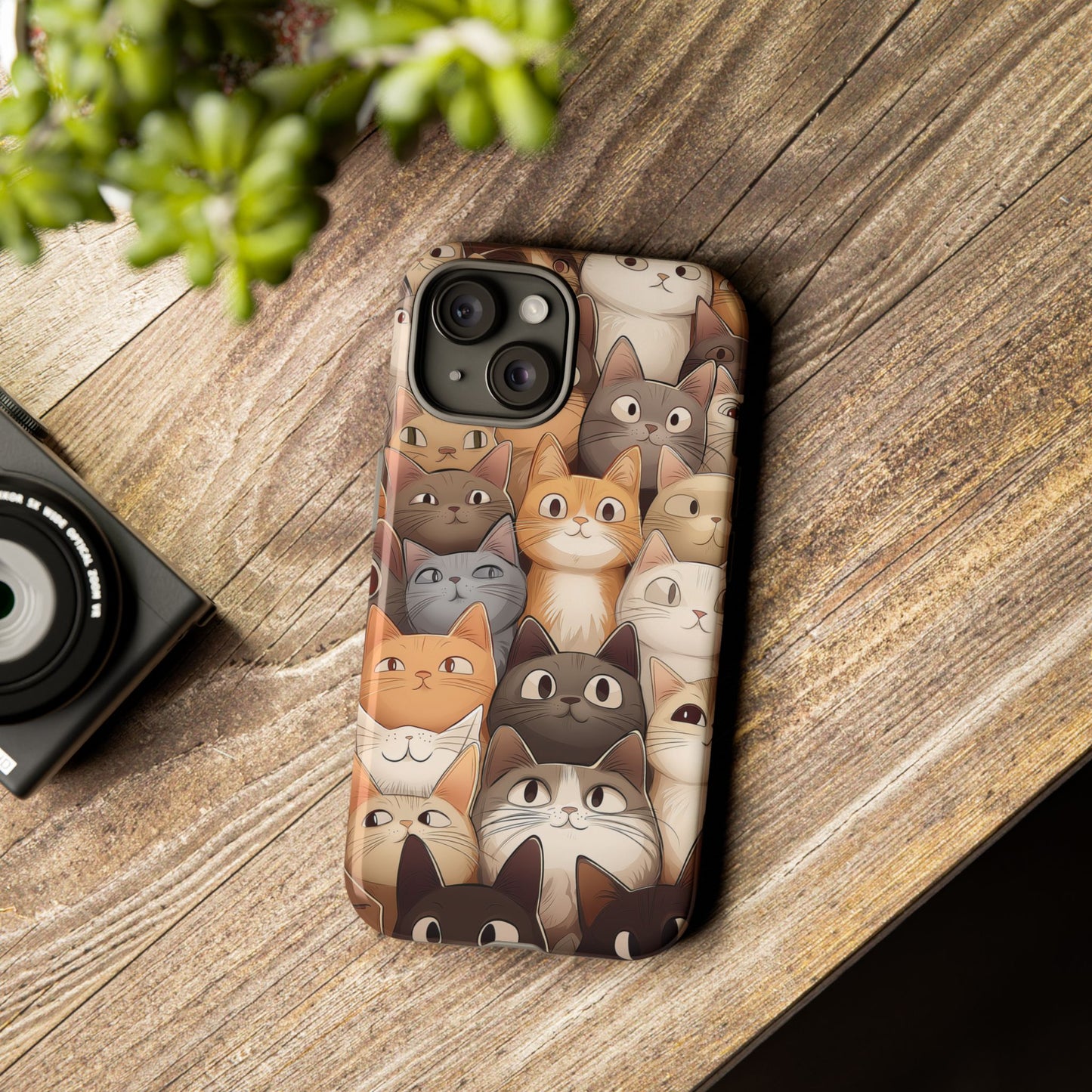 Feline Harmony - A Tapestry of Cats - Phone Case