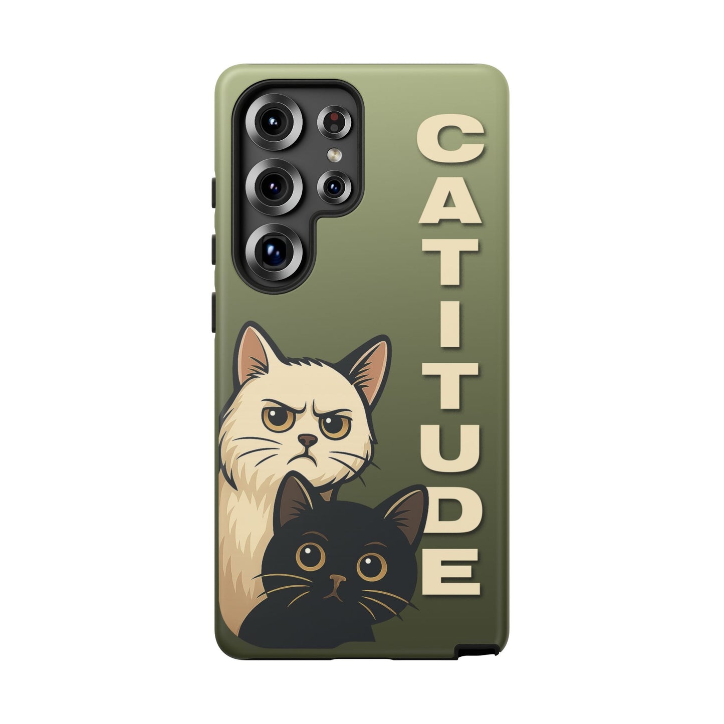 Catitude Angry Cat & Kitten Phone Case