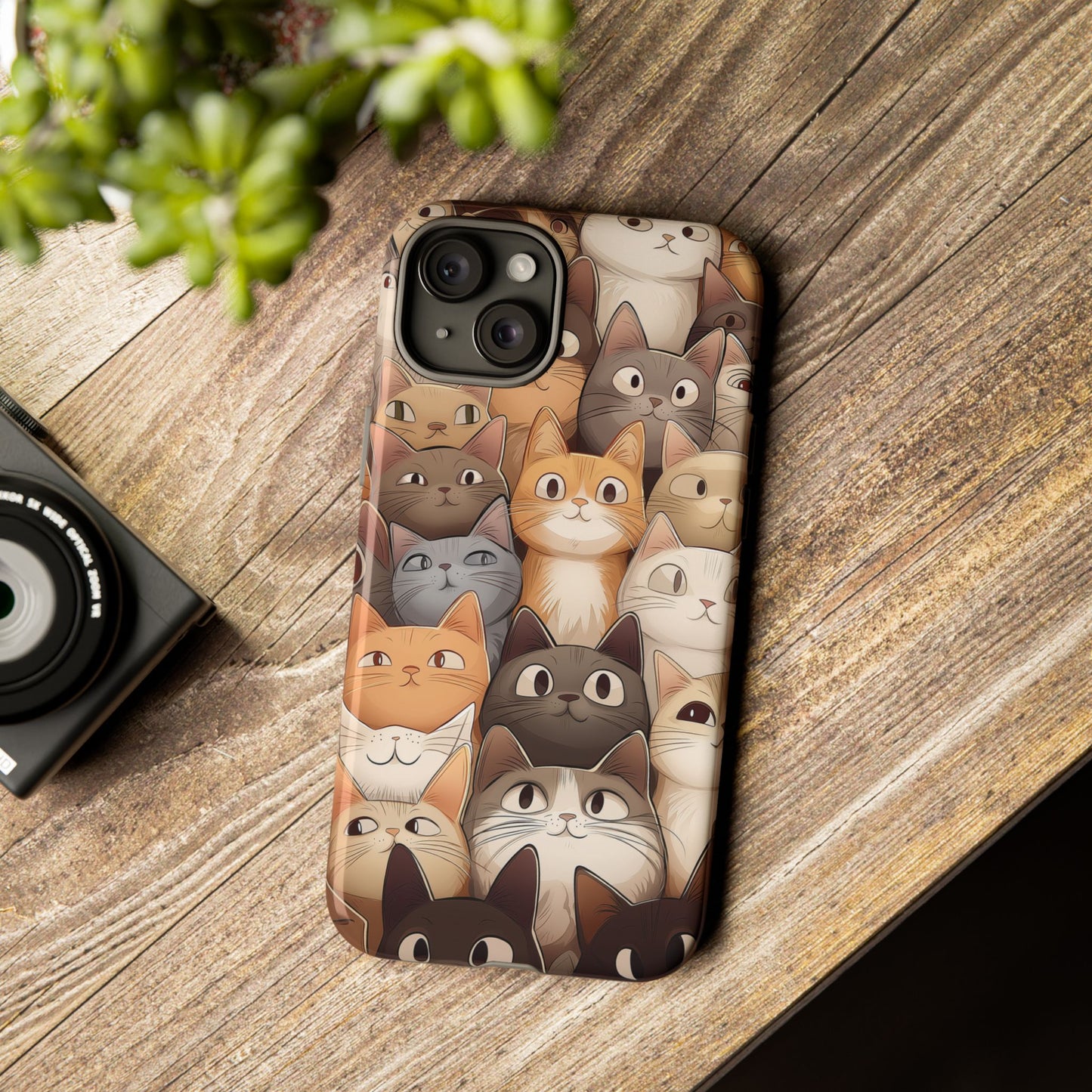 Feline Harmony - A Tapestry of Cats - Phone Case