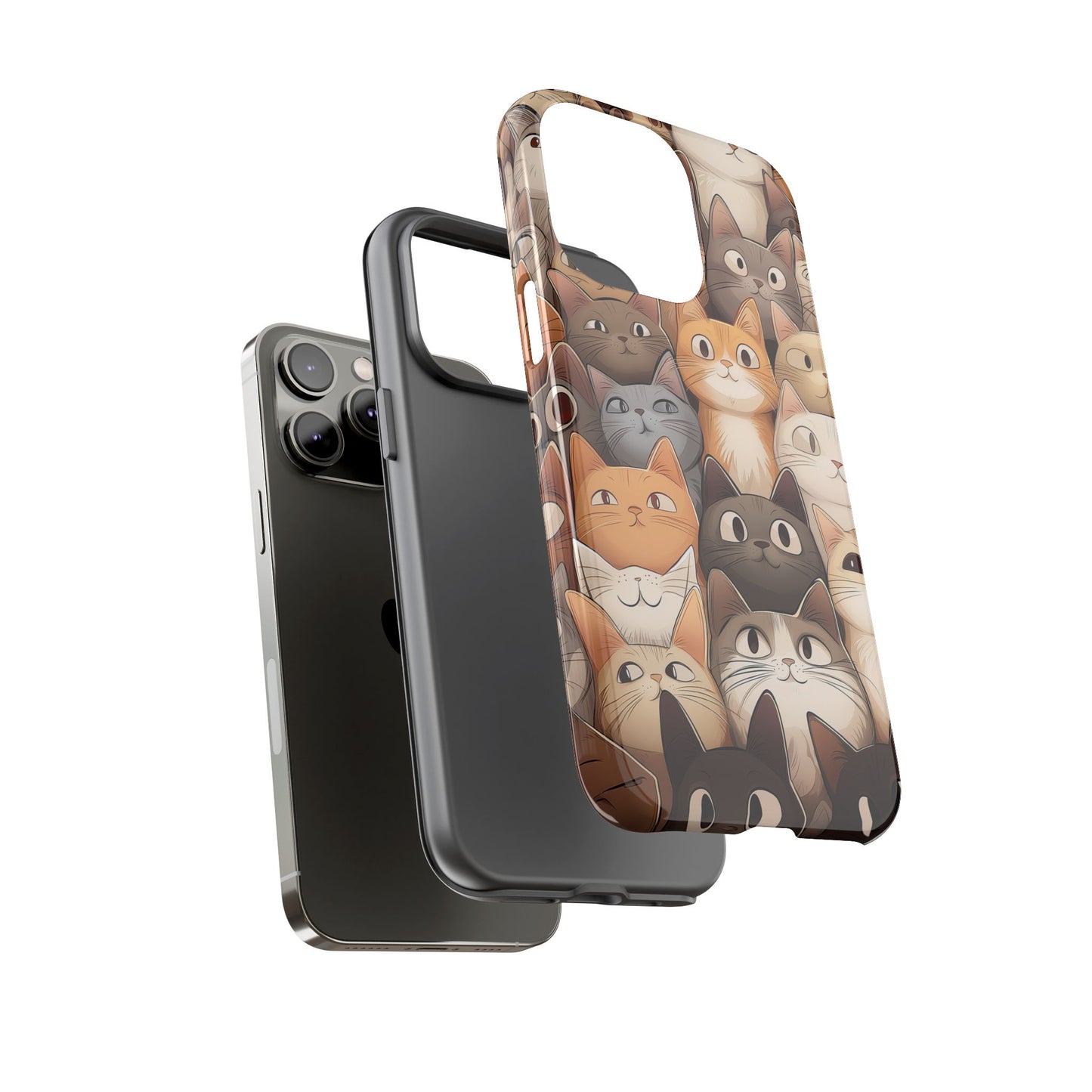Feline Harmony - A Tapestry of Cats - Phone Case