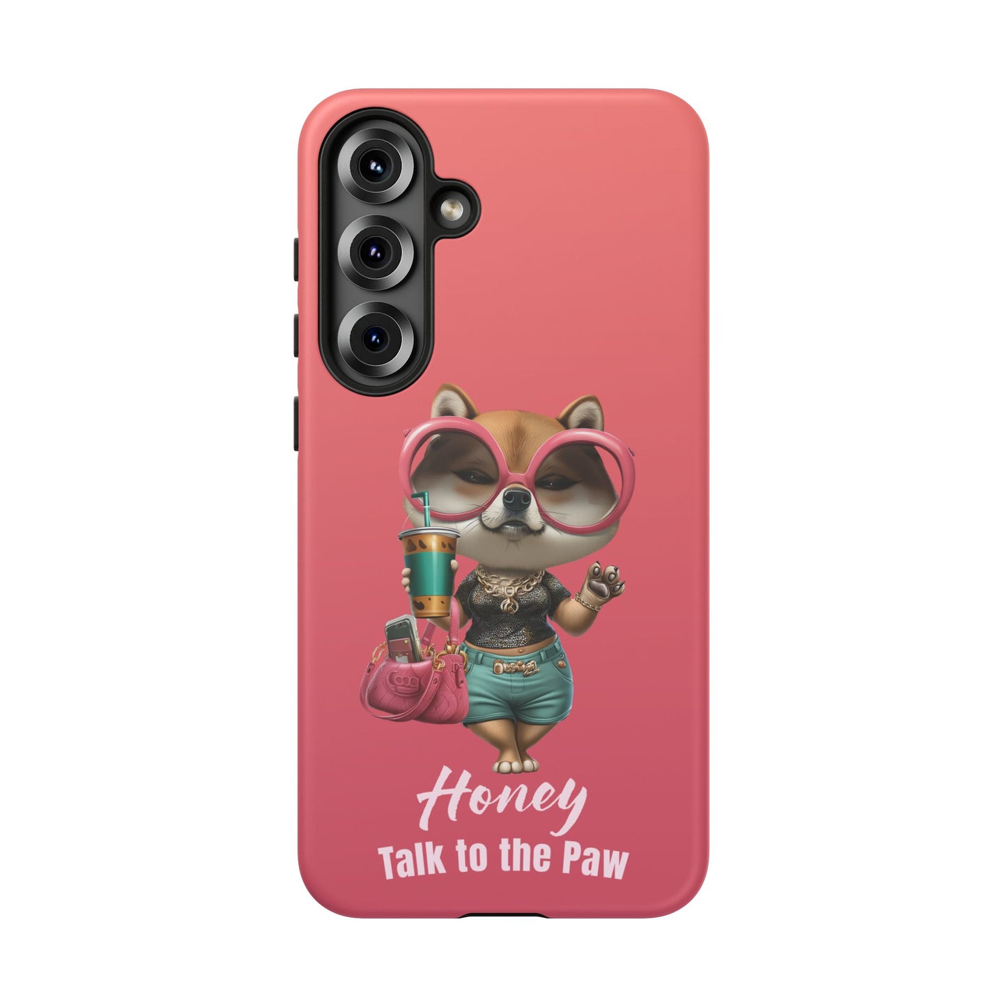 Honey Talk to the Paw Shiba Inu Phone Case Glam Dog Attitude Design