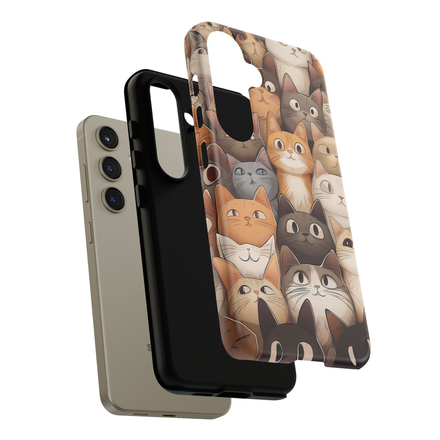 Feline Harmony - A Tapestry of Cats - Phone Case