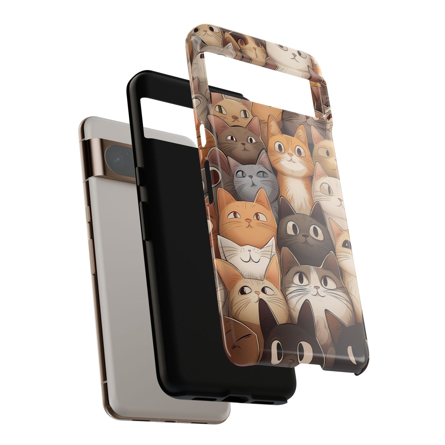Feline Harmony - A Tapestry of Cats - Phone Case