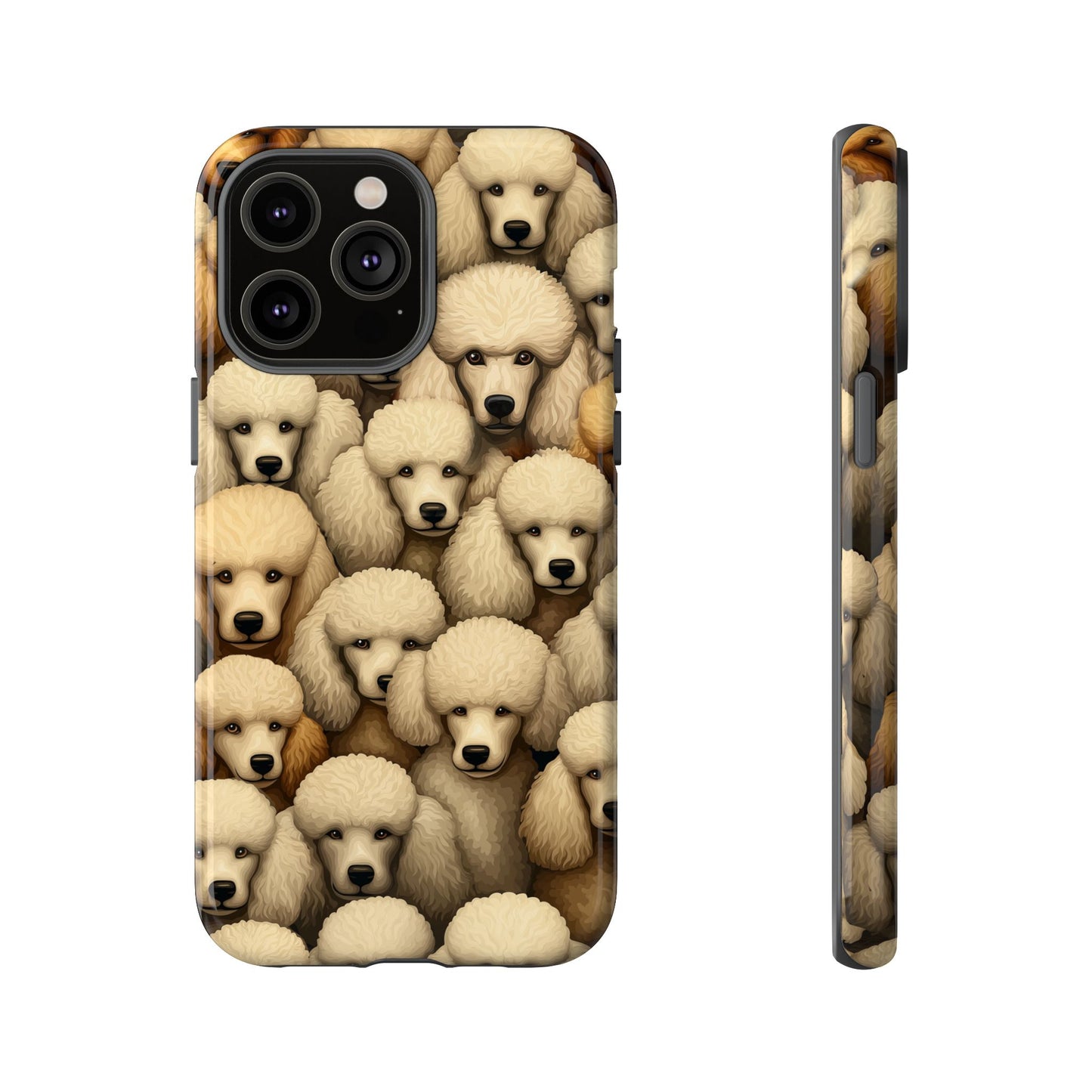 Poodle iPhone Case Cream & Apricot Poodles Dog Phone Case