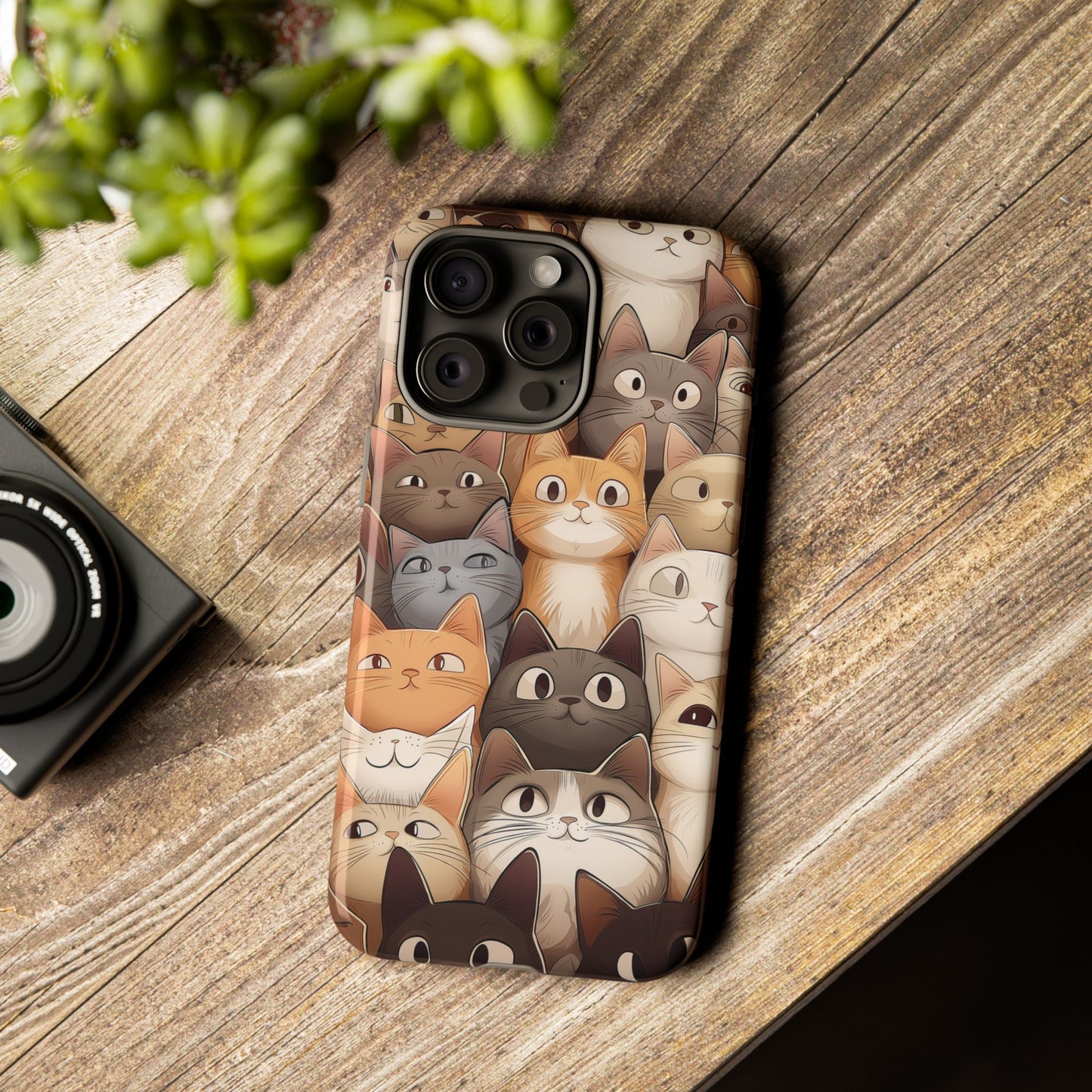 Feline Harmony - A Tapestry of Cats - Phone Case
