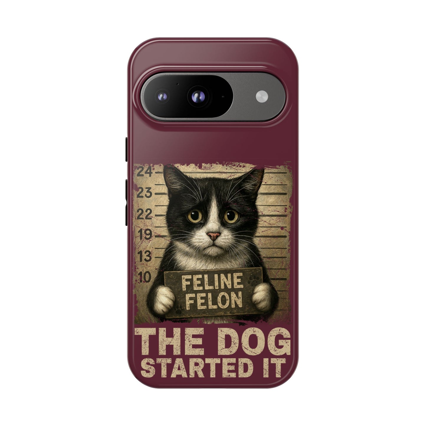 "The Dog Started It" Feline Felon Catitude Phone Case