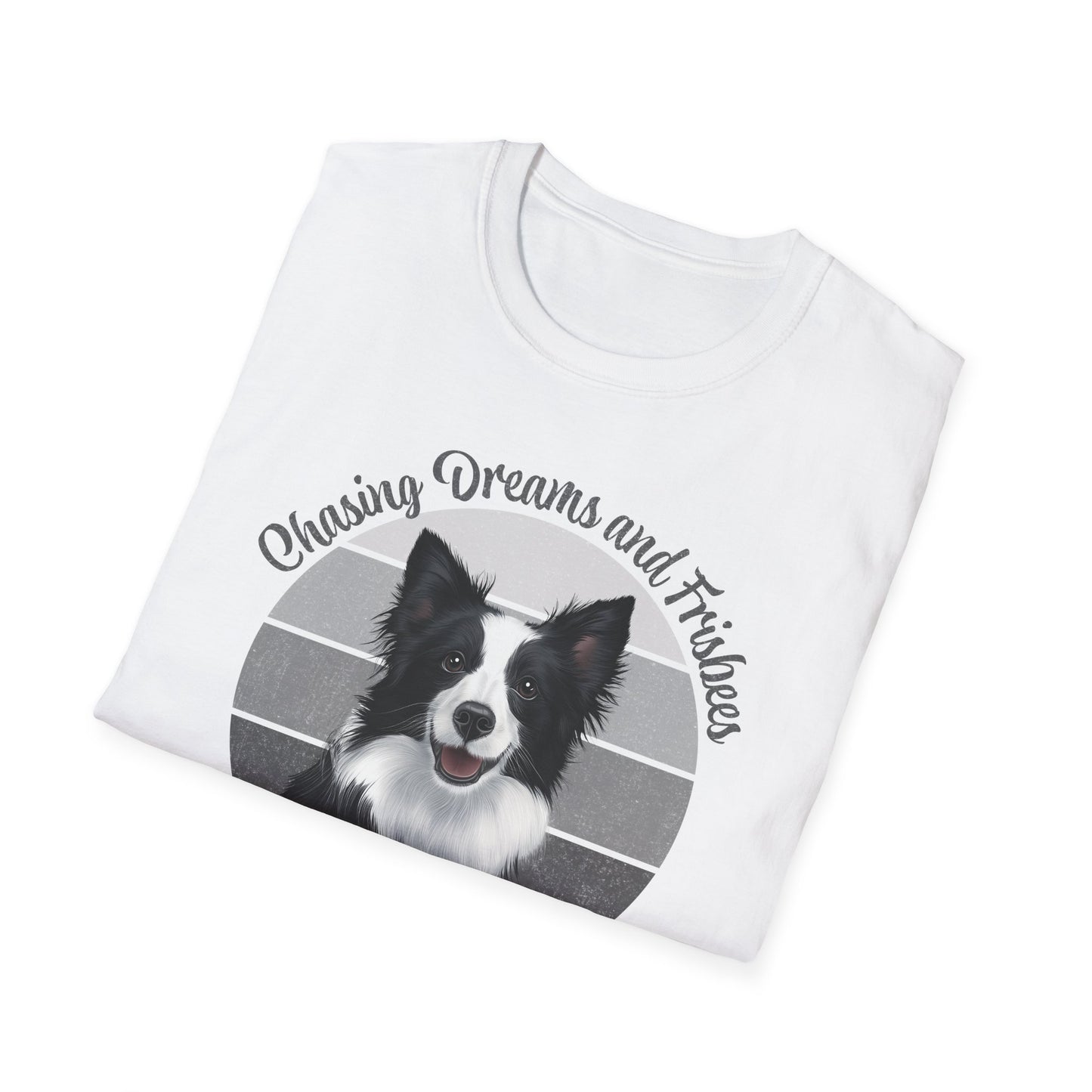 Border Collie Chasing Dreams and Frisbees