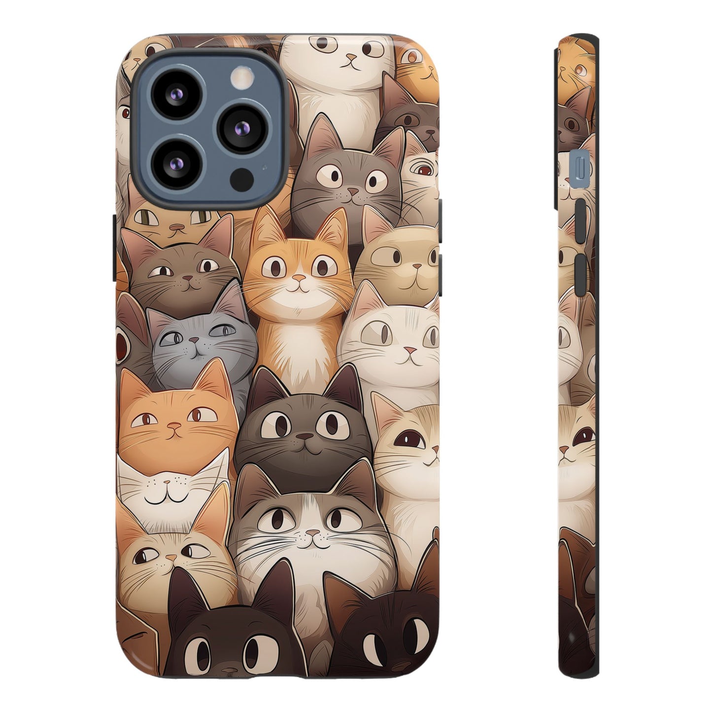 Feline Harmony - A Tapestry of Cats - Phone Case