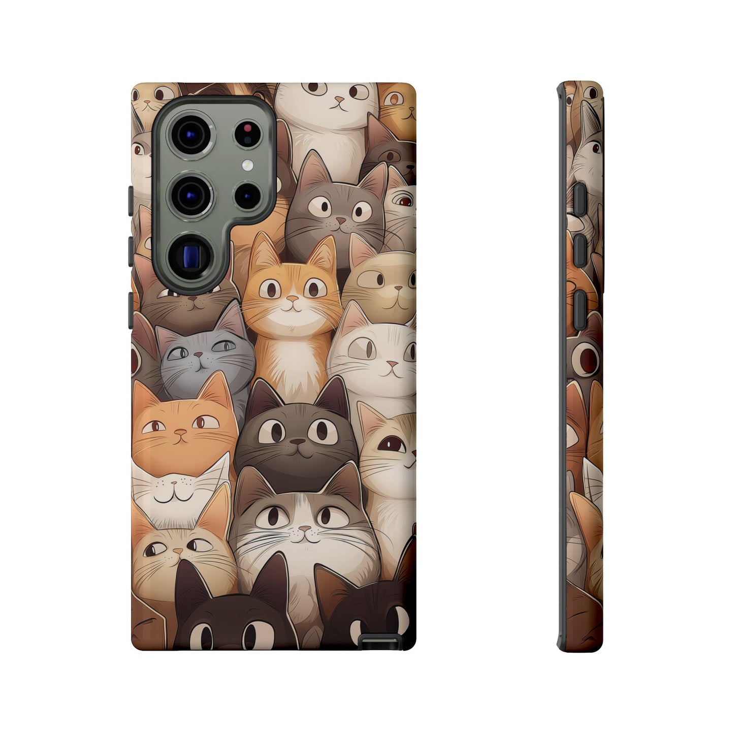 Feline Harmony - A Tapestry of Cats - Phone Case