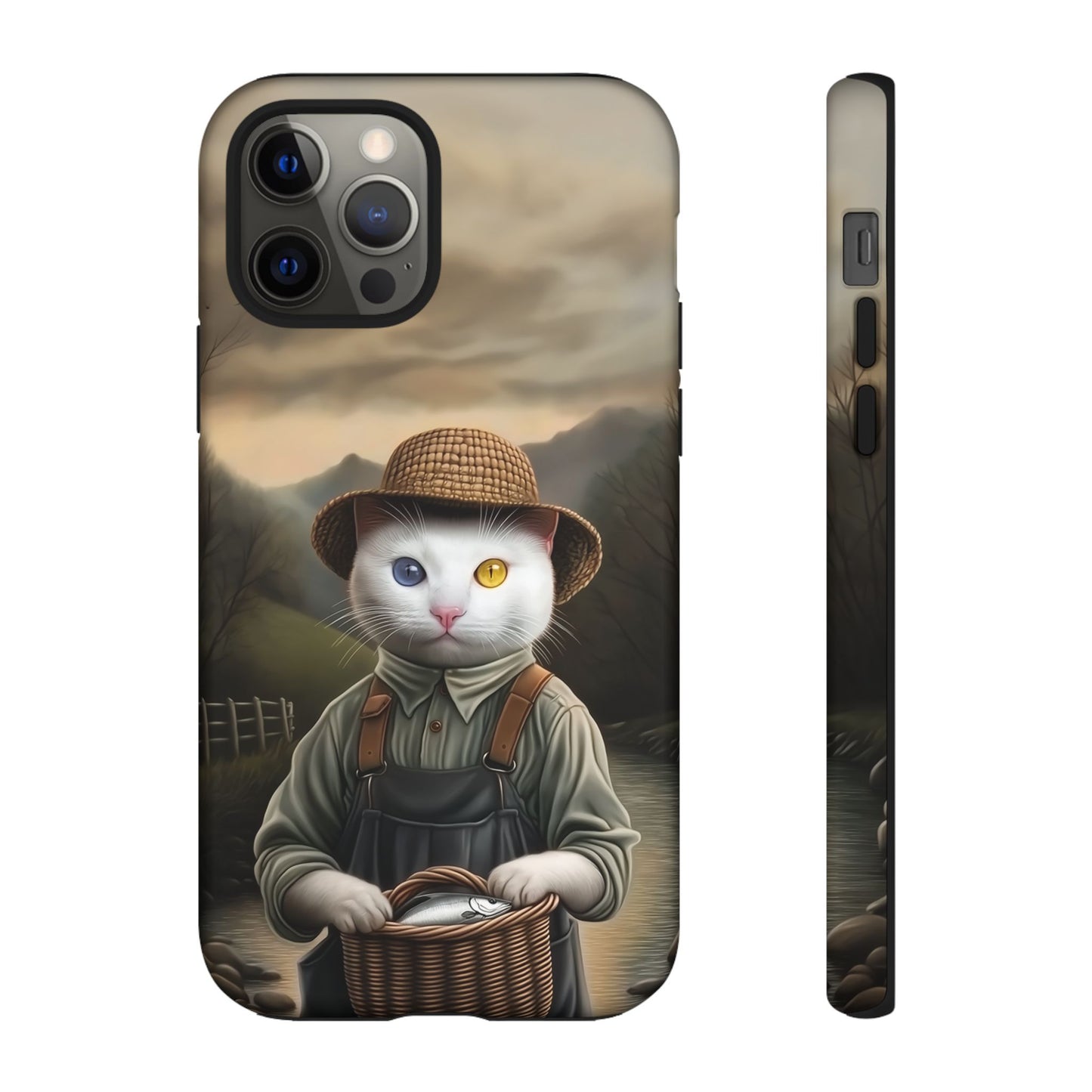 Custom Cat Portraiture Phone Case Vintage Character