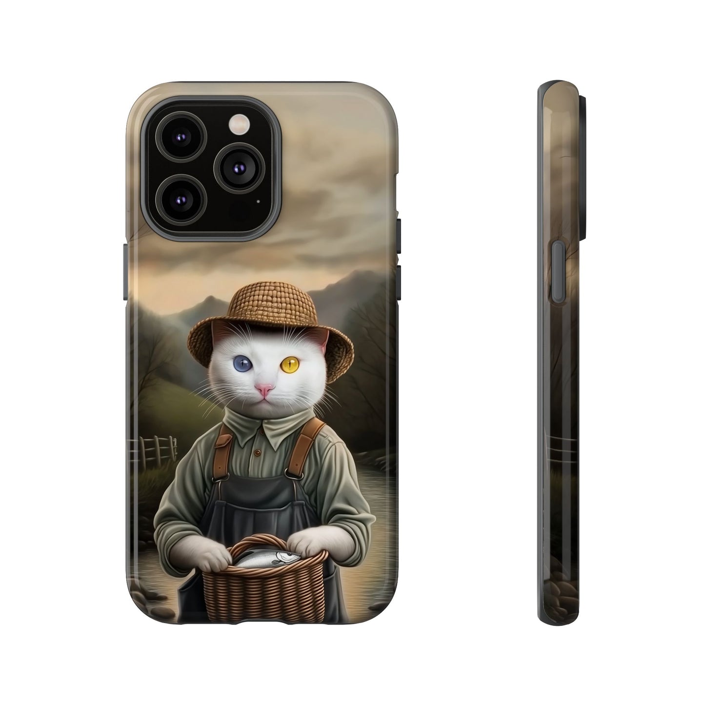 Custom Cat Portraiture Phone Case Vintage Character
