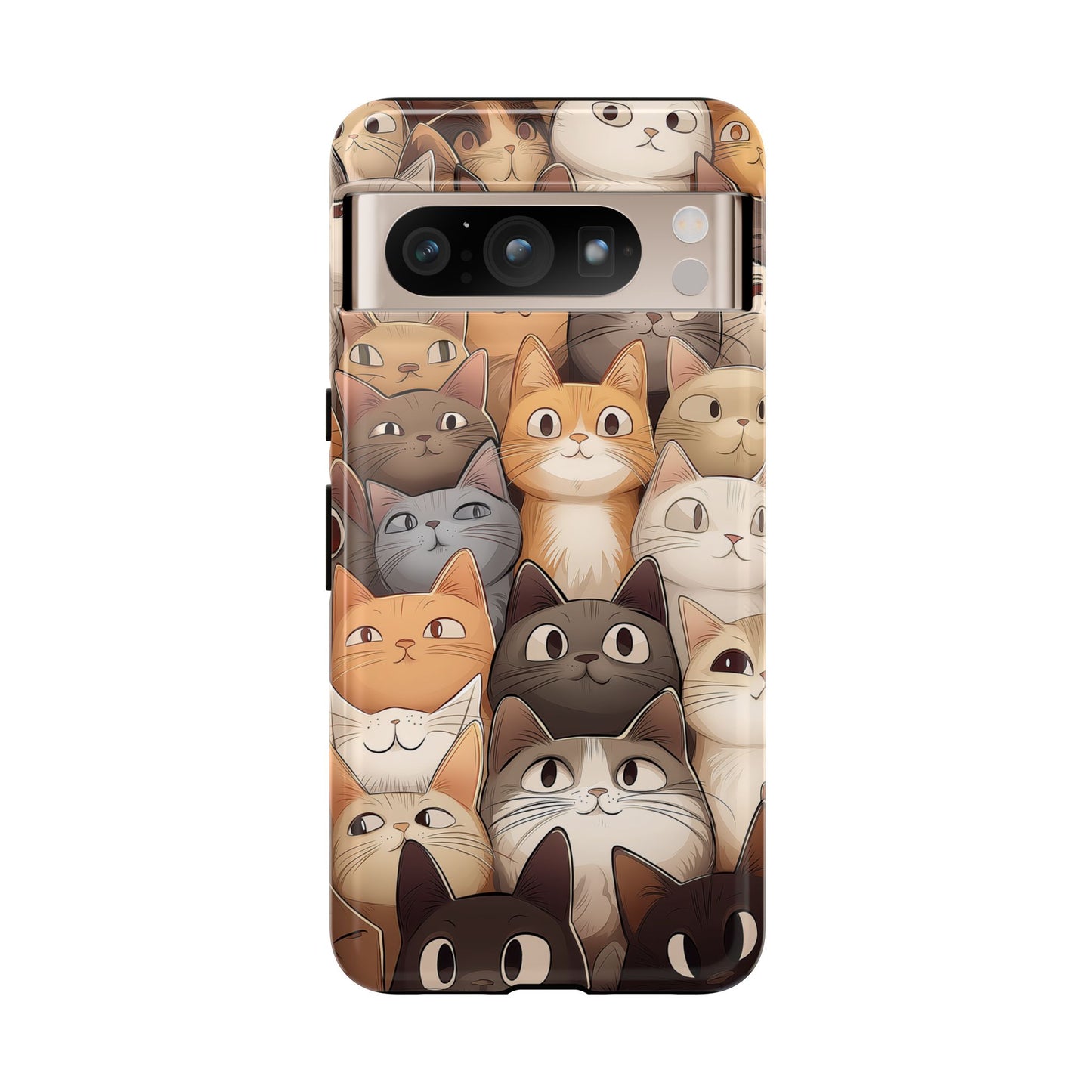Feline Harmony - A Tapestry of Cats - Phone Case