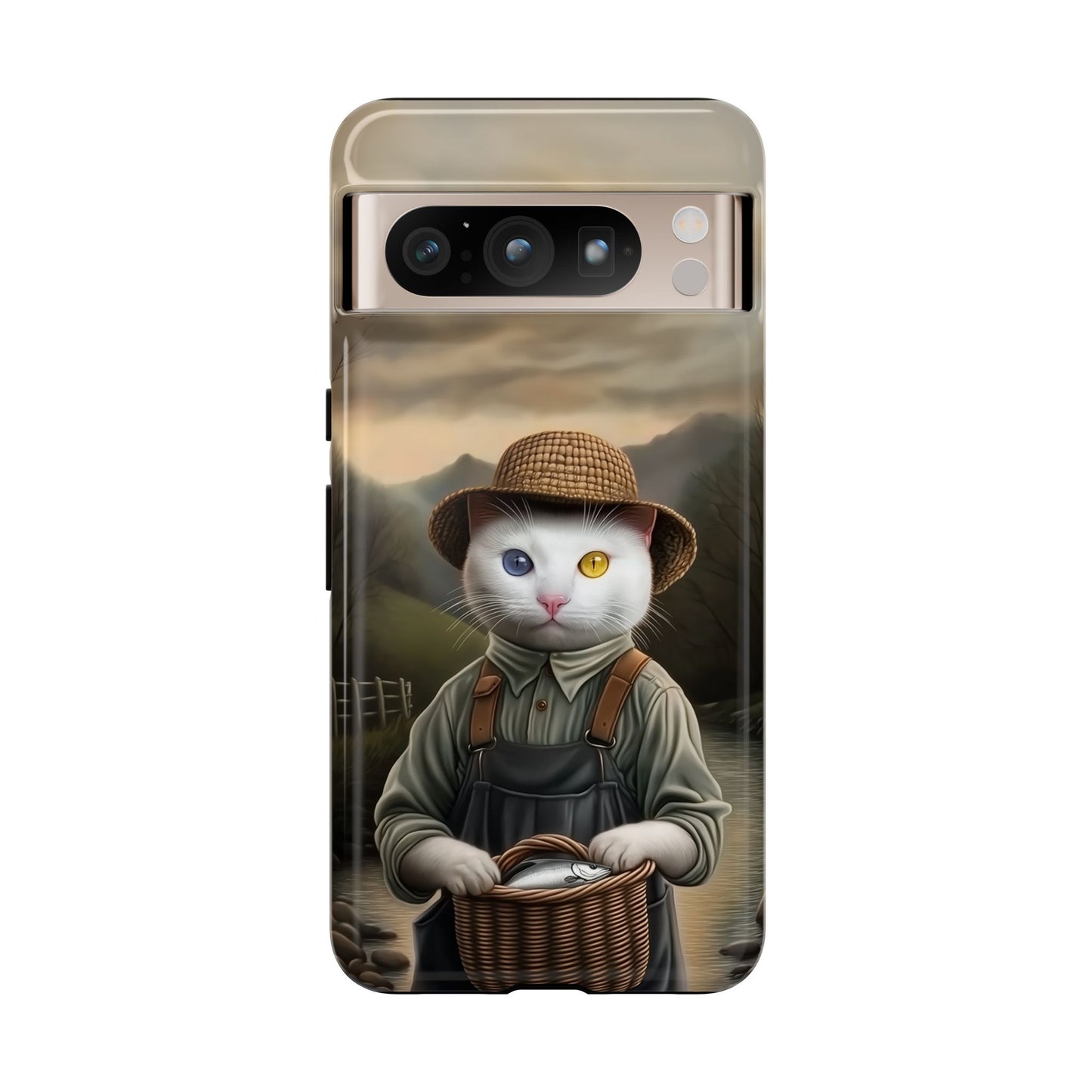 Custom Cat Portraiture Phone Case Vintage Character