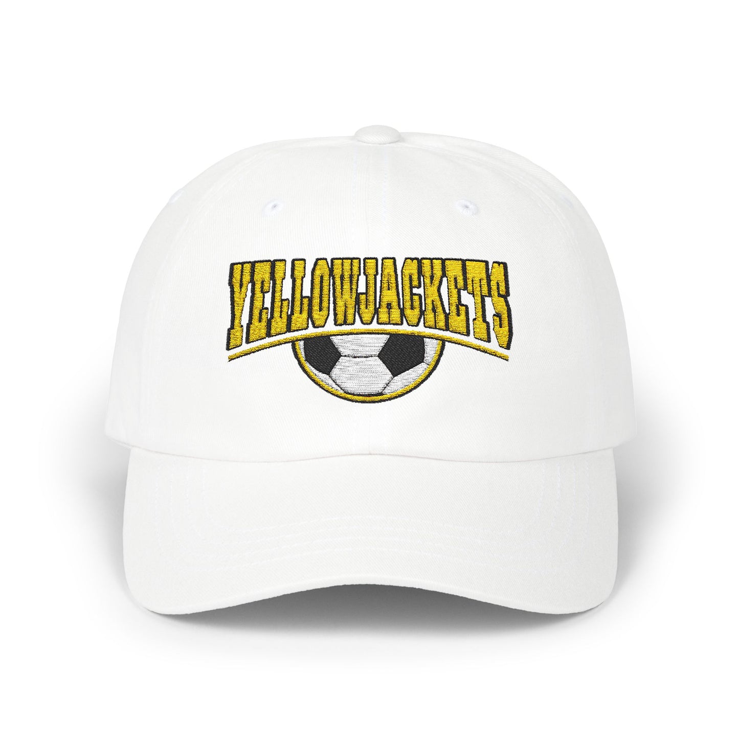 Embroidered Yellowjackets Soccer Hat – Varsity Style Embroidered Cap