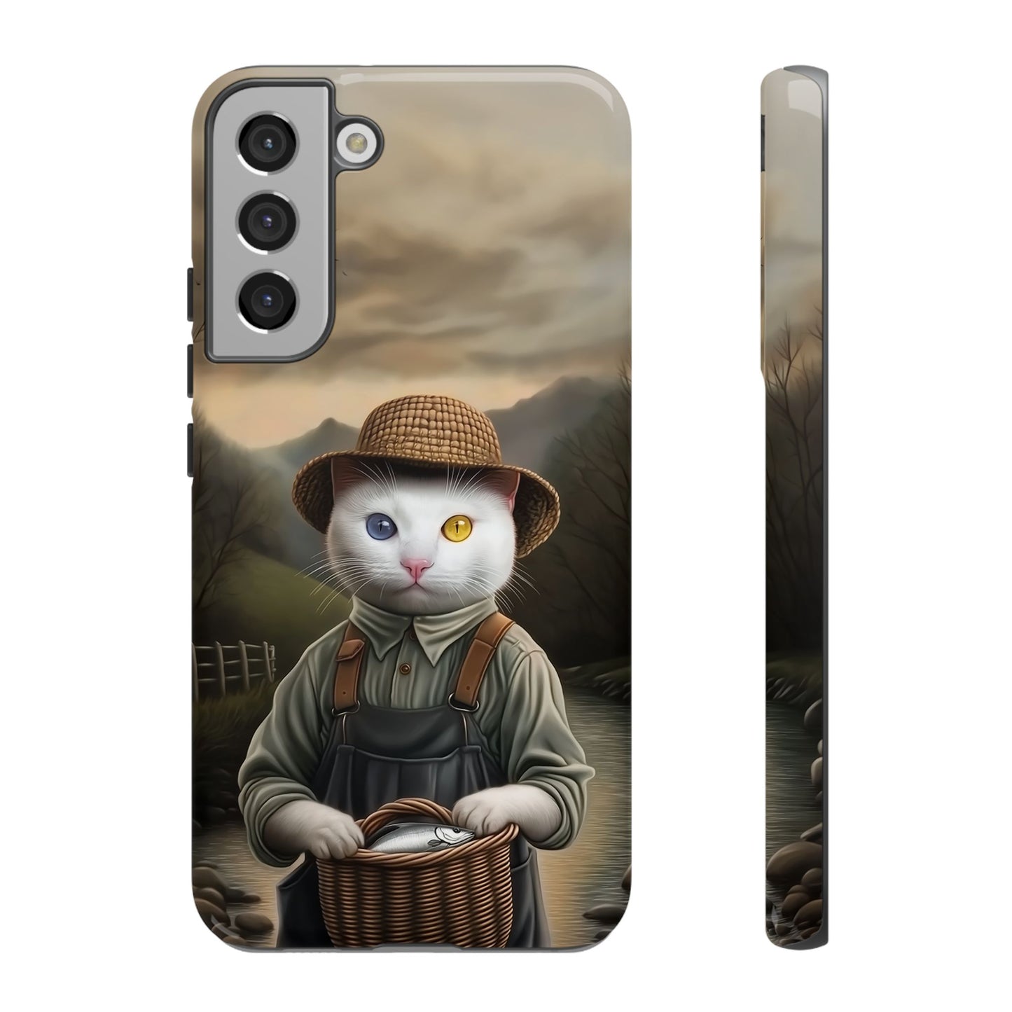 Custom Cat Portraiture Phone Case Vintage Character