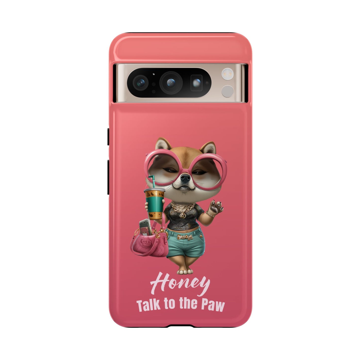Honey Talk to the Paw Shiba Inu Phone Case Glam Dog Attitude Design