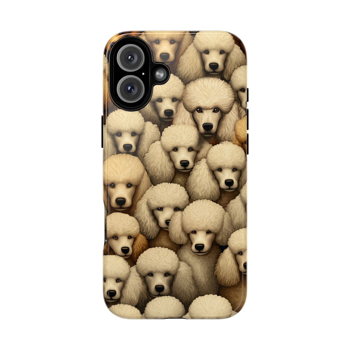 Poodle iPhone Case Cream & Apricot Poodles Dog Phone Case