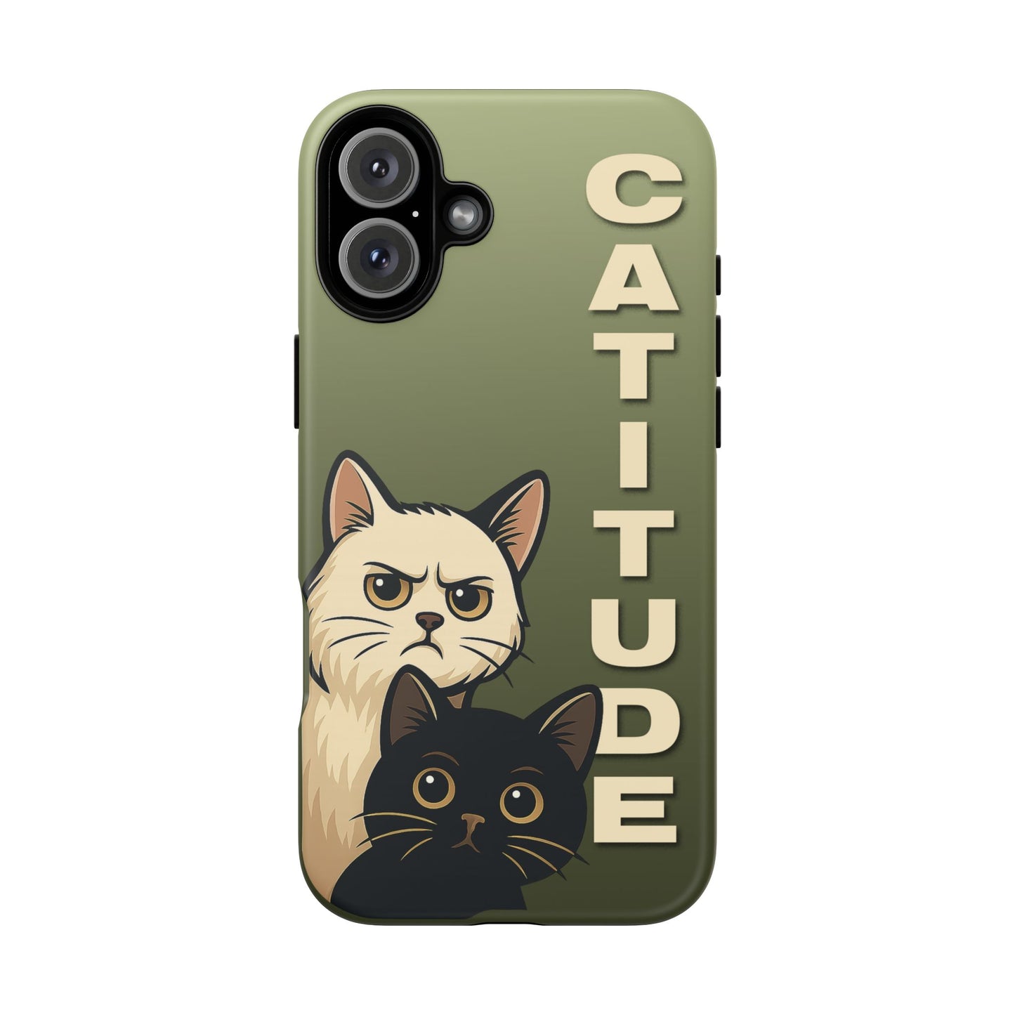 Catitude Angry Cat & Kitten Phone Case