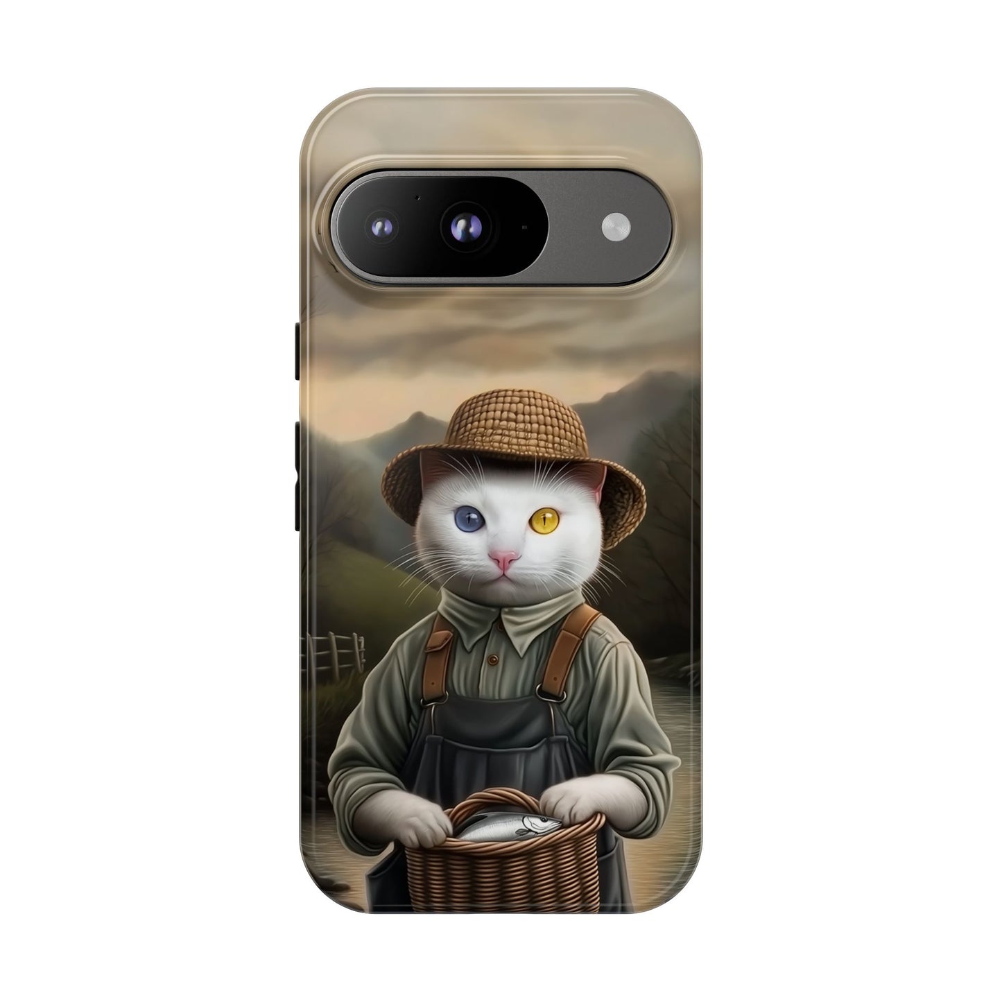 Custom Cat Portraiture Phone Case Vintage Character