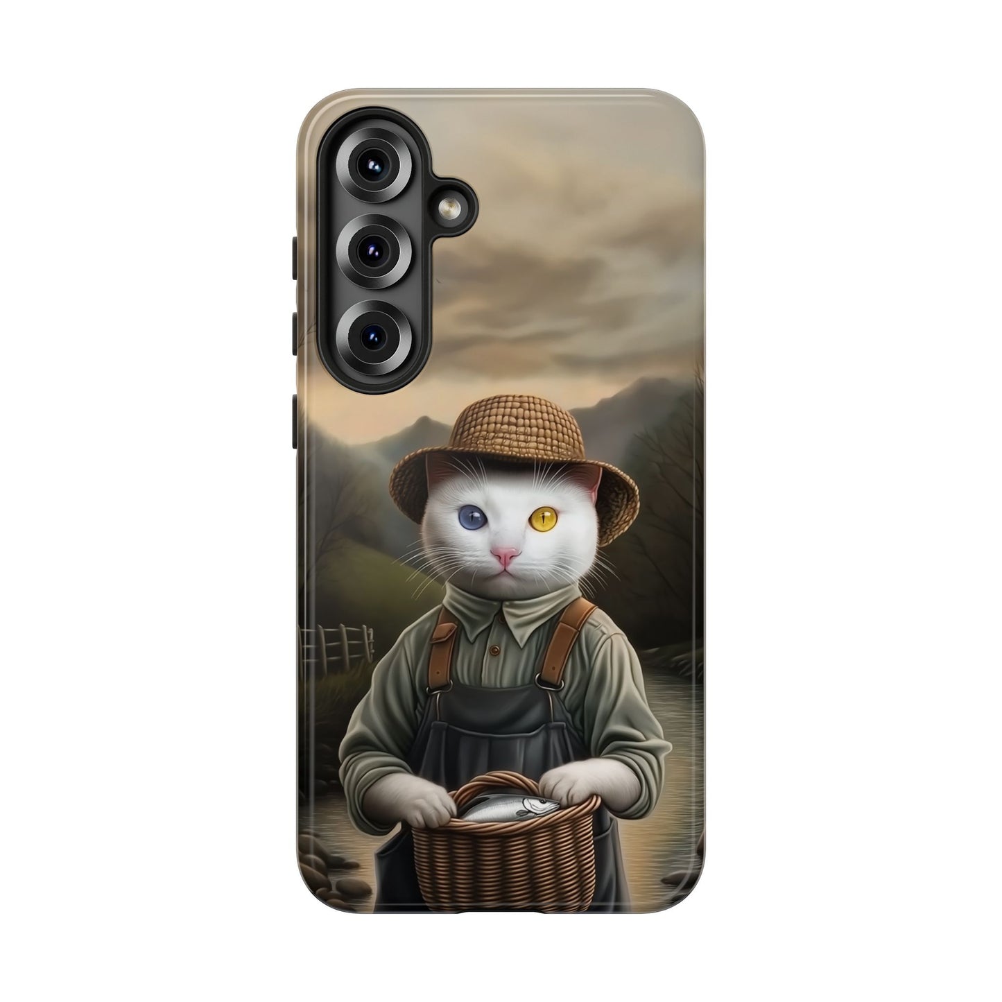 Custom Cat Portraiture Phone Case Vintage Character