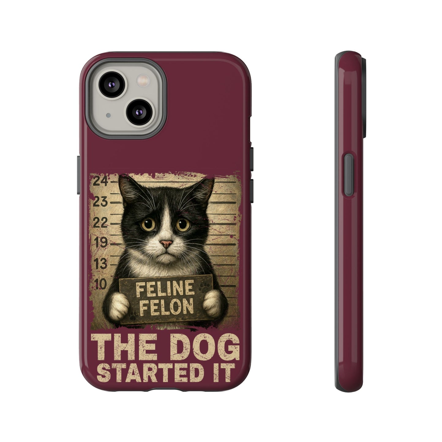 "The Dog Started It" Feline Felon Catitude Phone Case