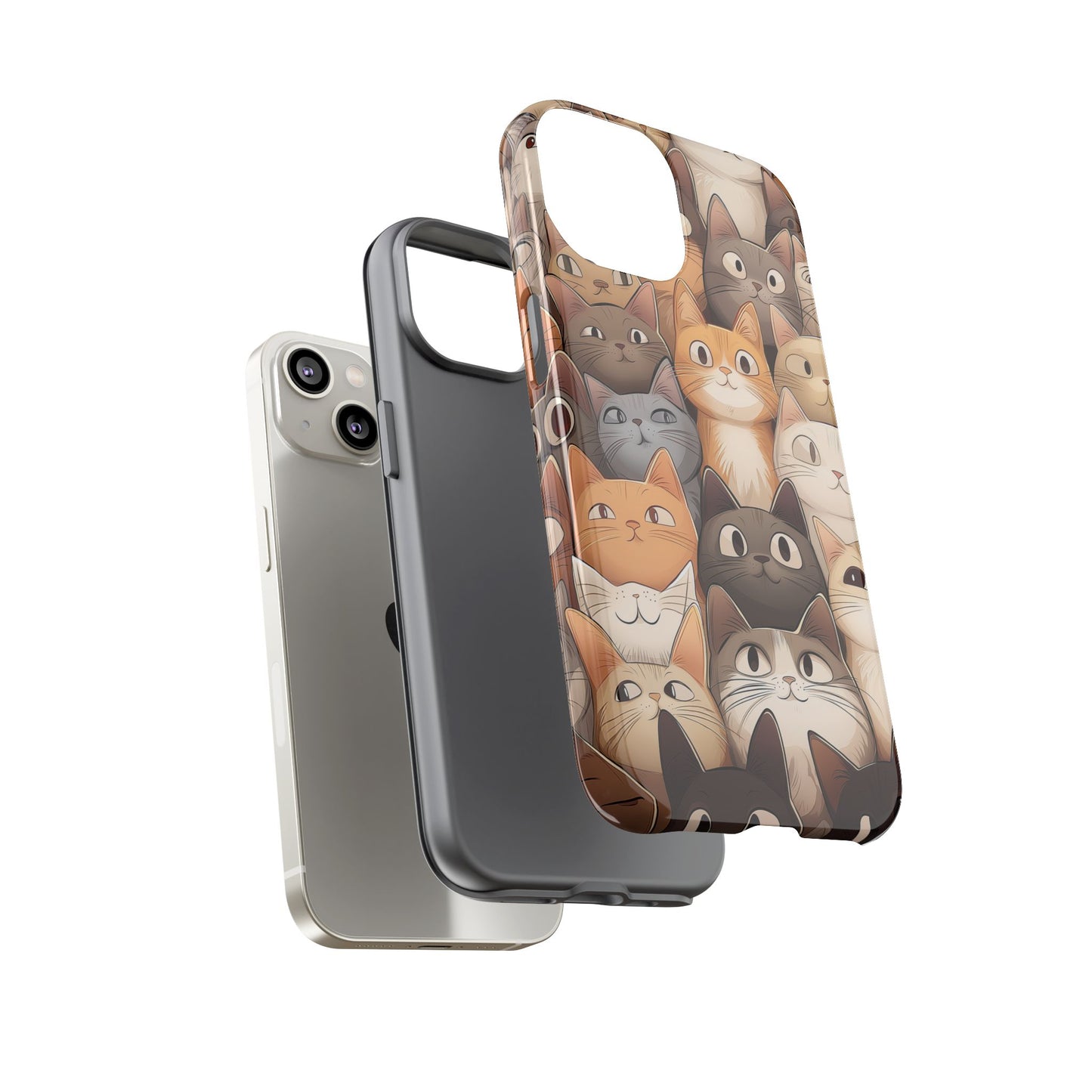 Feline Harmony - A Tapestry of Cats - Phone Case