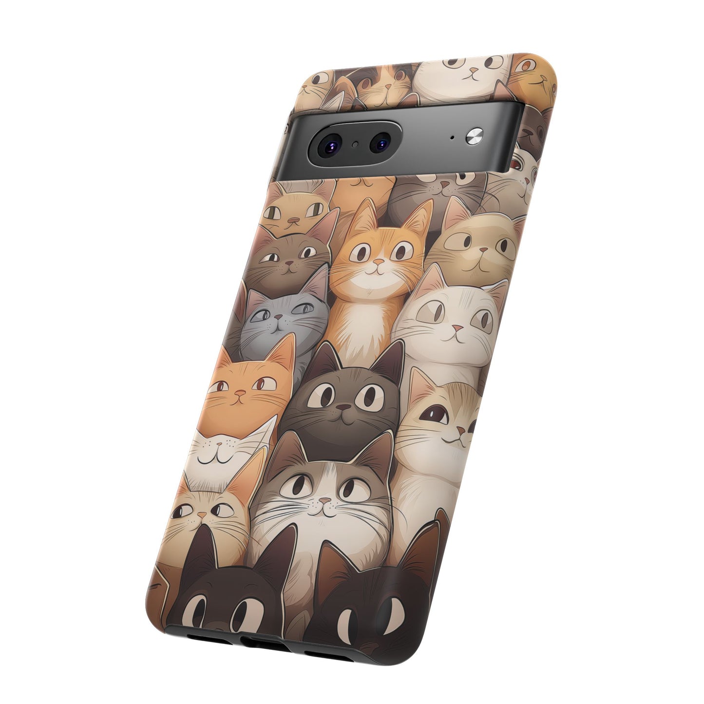 Feline Harmony - A Tapestry of Cats - Phone Case