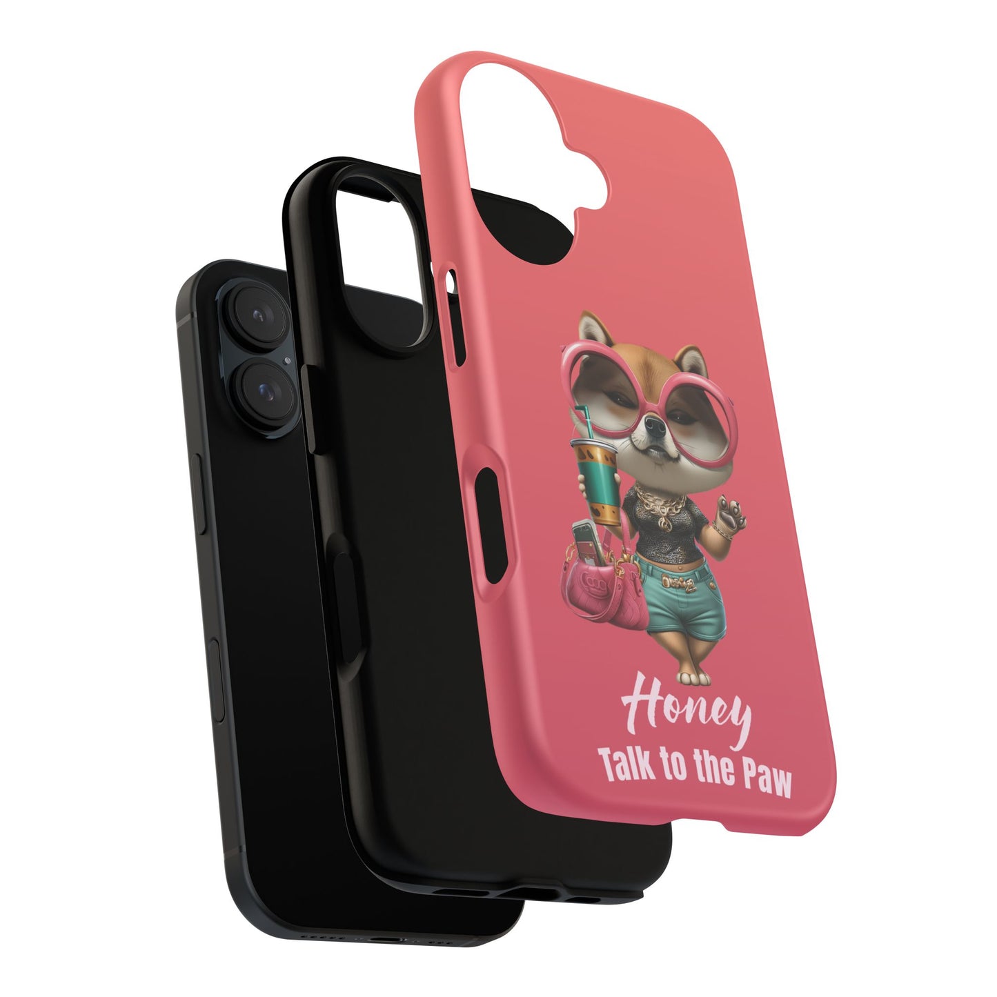 Honey Talk to the Paw Shiba Inu Phone Case Glam Dog Attitude Design