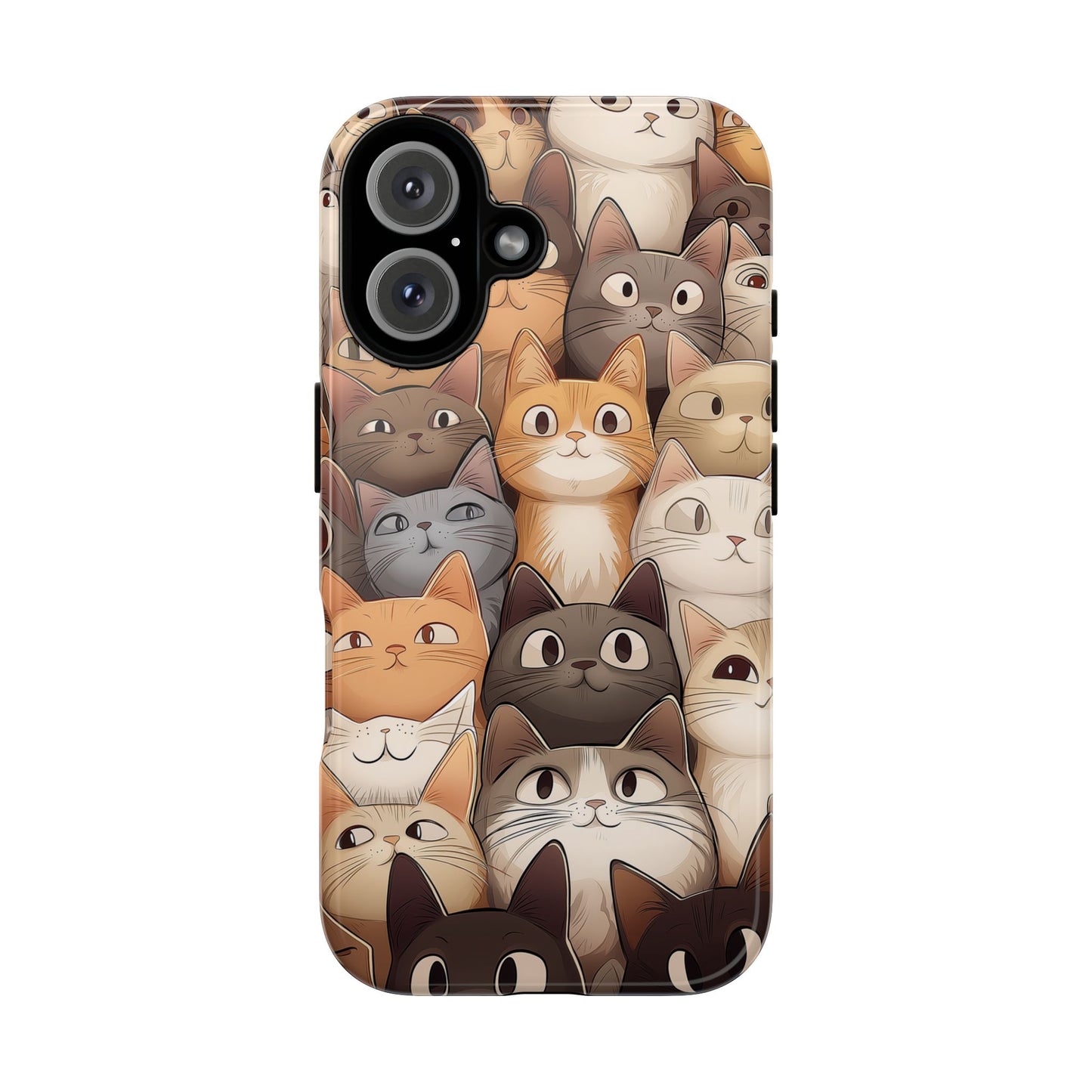 Feline Harmony - A Tapestry of Cats - Phone Case