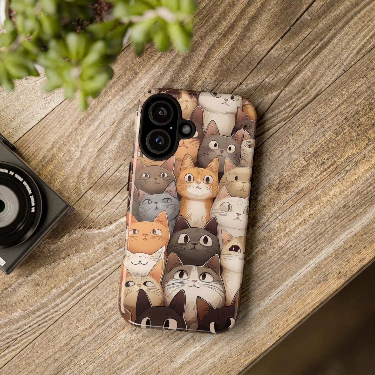Feline Harmony - A Tapestry of Cats - Phone Case