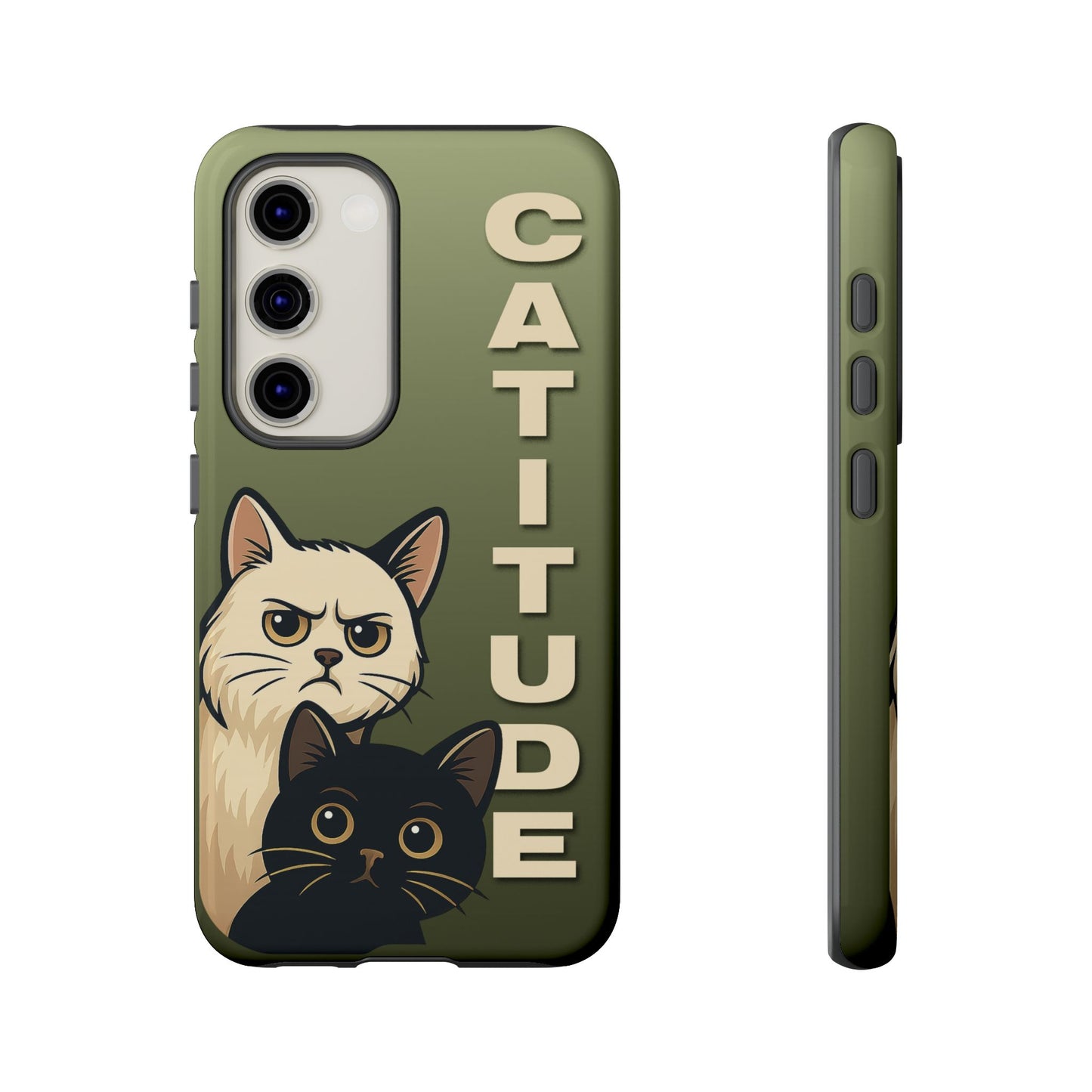 Catitude Angry Cat & Kitten Phone Case