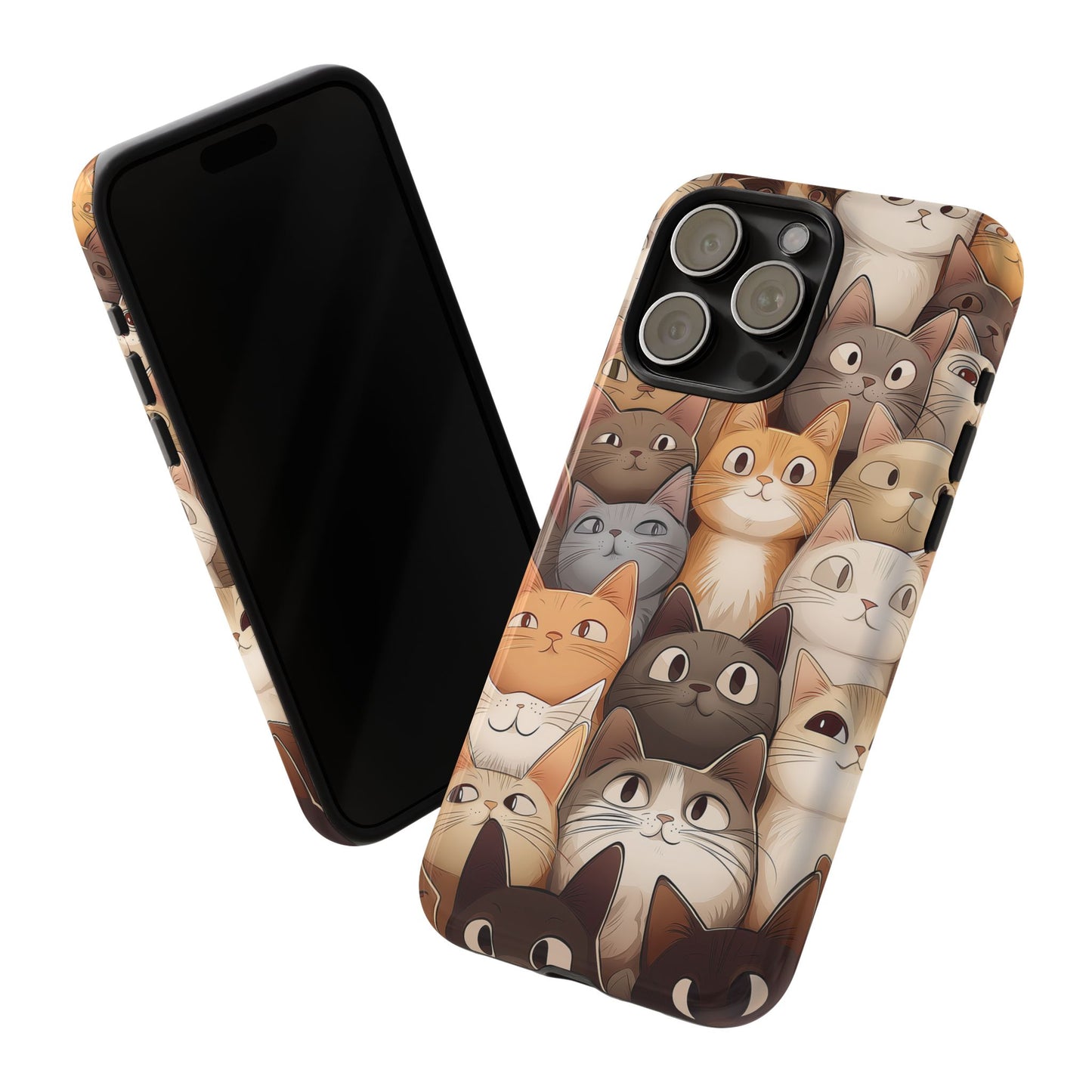 Feline Harmony - A Tapestry of Cats - Phone Case