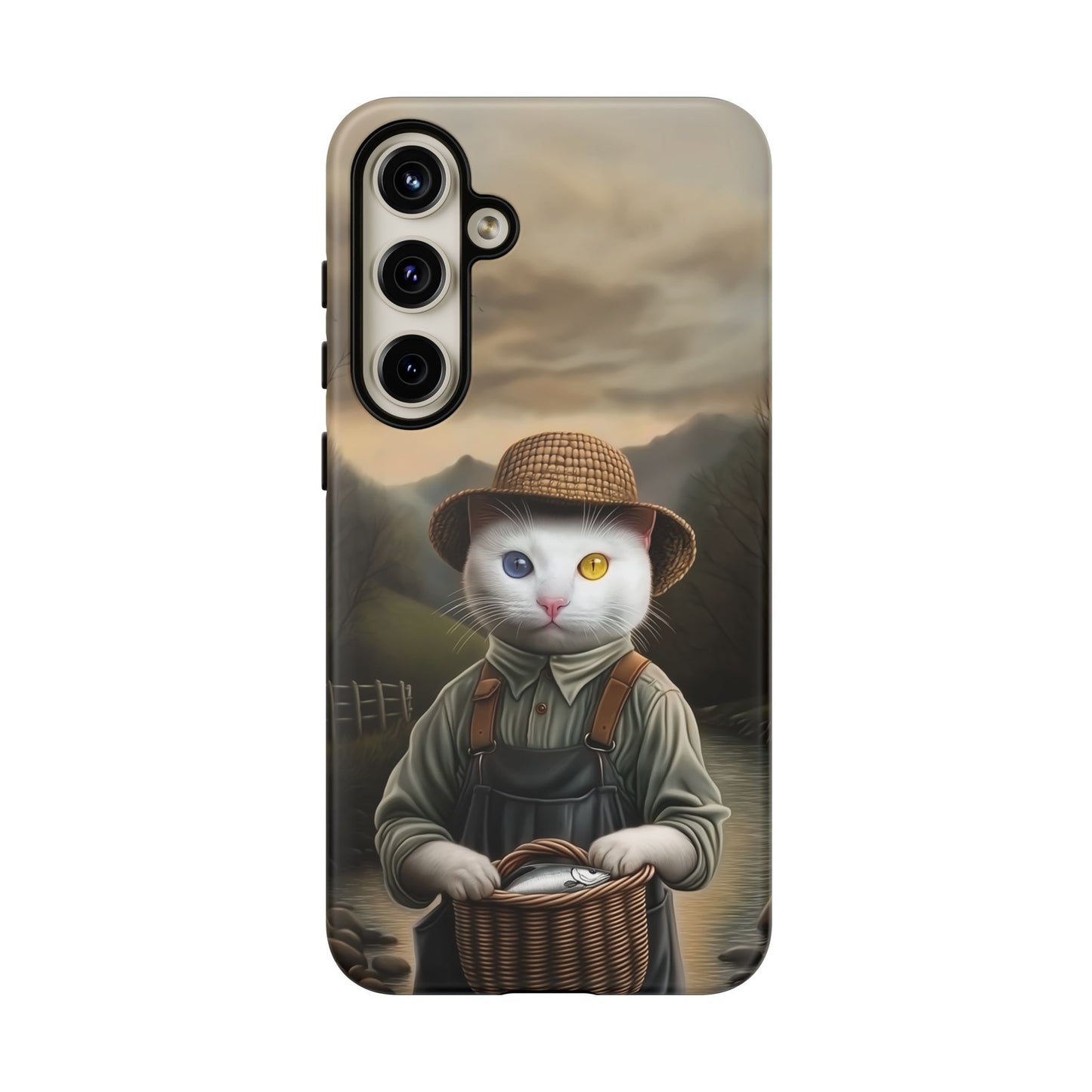 Custom Cat Portraiture Phone Case Vintage Character