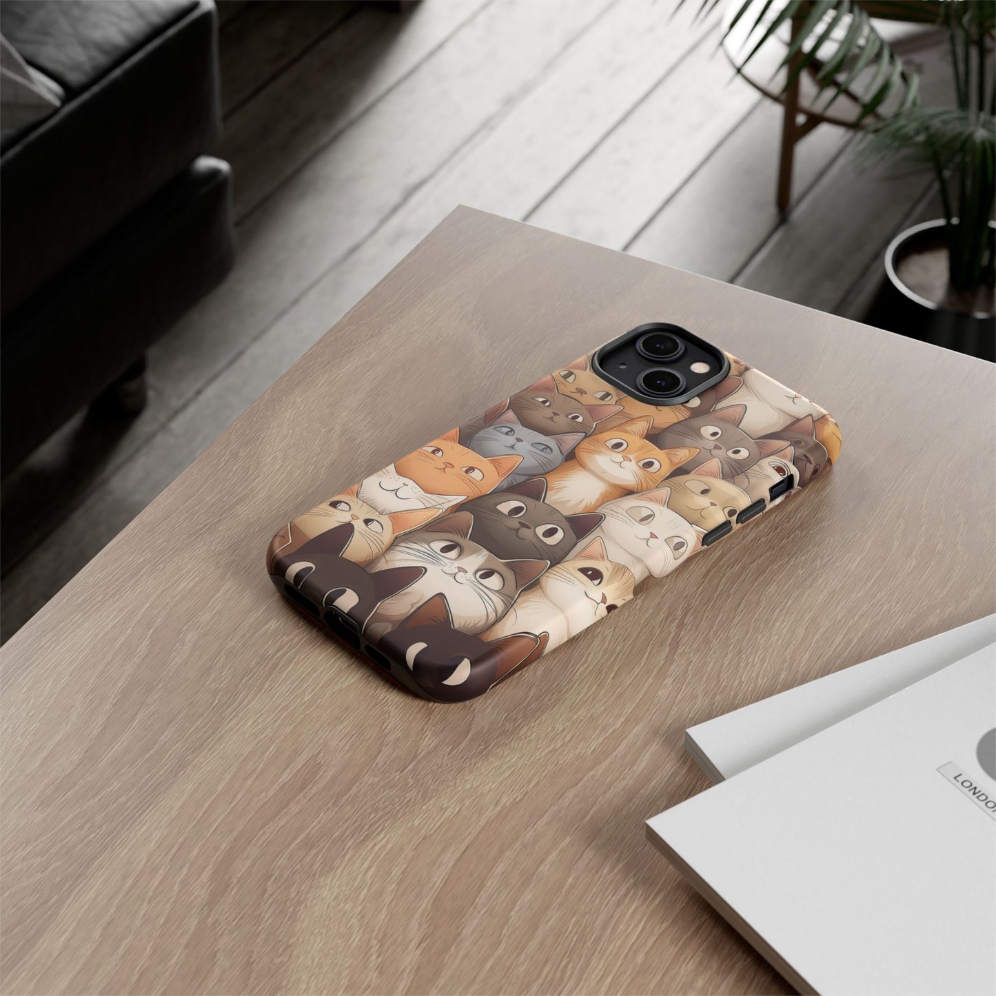 Feline Harmony - A Tapestry of Cats - Phone Case