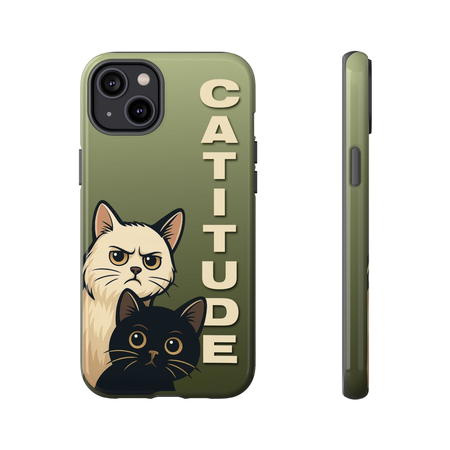 Catitude Angry Cat & Kitten Phone Case