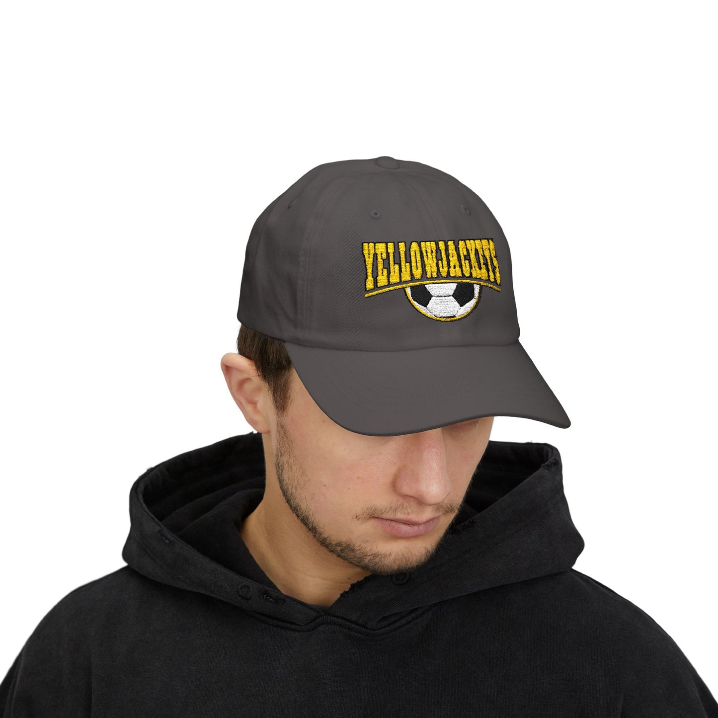 Embroidered Yellowjackets Soccer Hat – Varsity Style Embroidered Cap