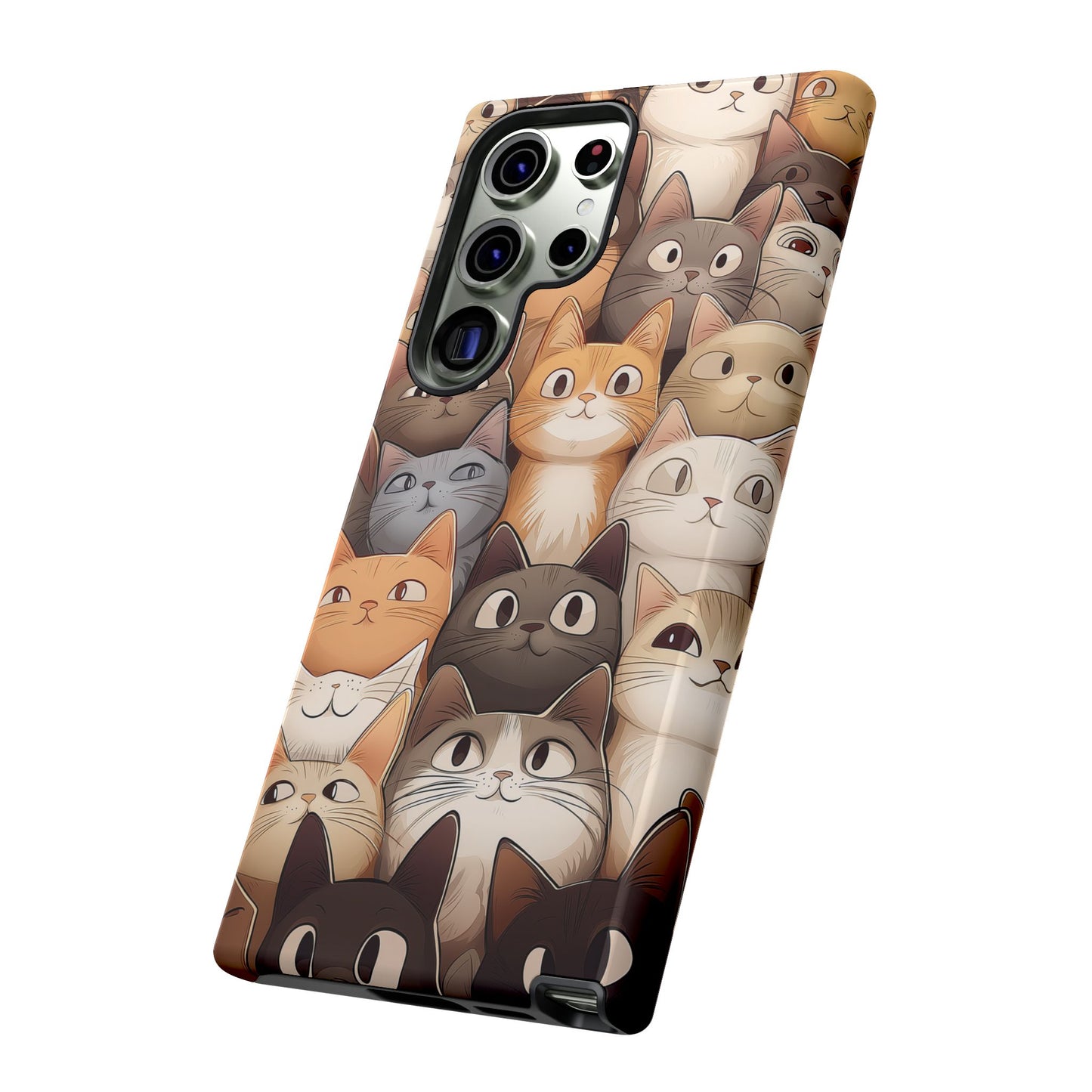 Feline Harmony - A Tapestry of Cats - Phone Case